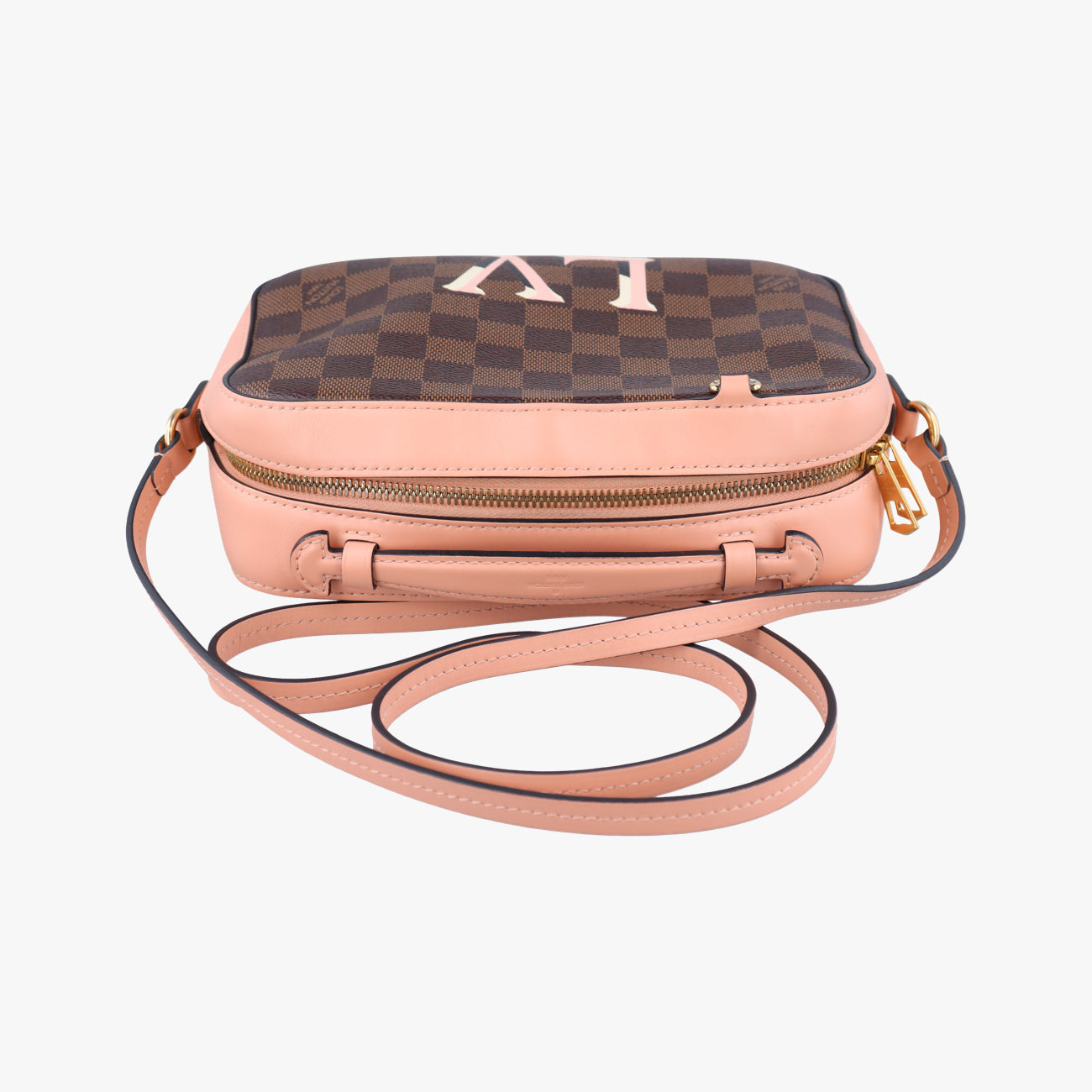 Vintage Louis Vuitton SANTA MONICA EBENE×VENUS Damier Canvas×calf leather N40179 shoulderbag | stylenewstar