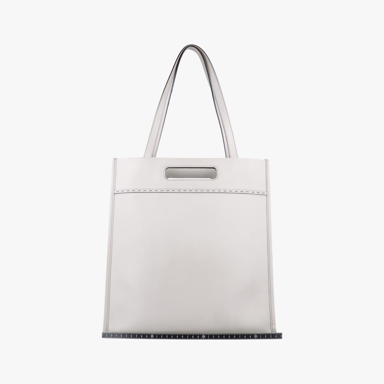 Pre-owned Fendi Shopper White Leather 7VA481 shoulderbag | stylenewstar