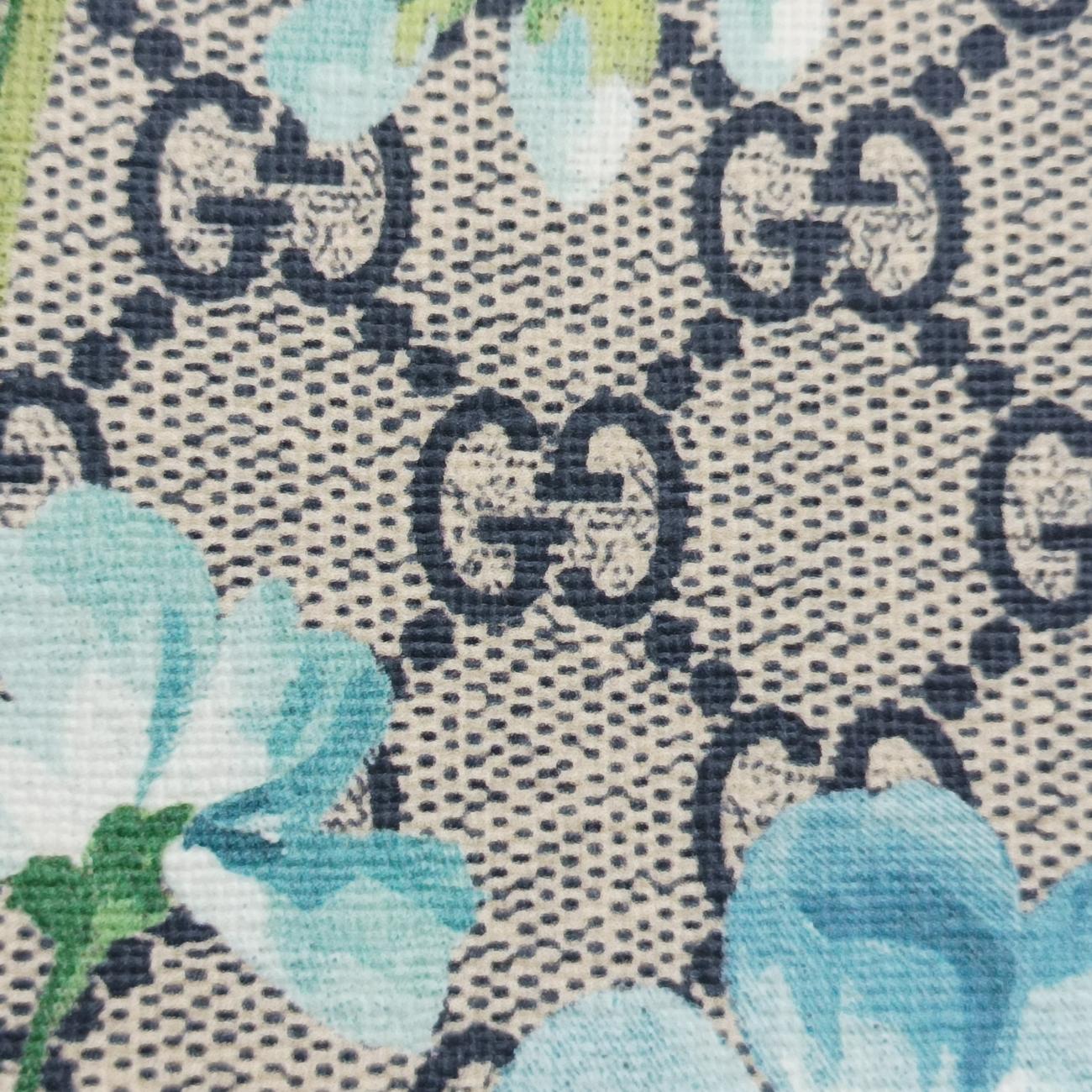 Vintage Gucci GG Blooms beige×blue×Multicolour PVC coated canvas 546314 shoulderbag | stylenewstar