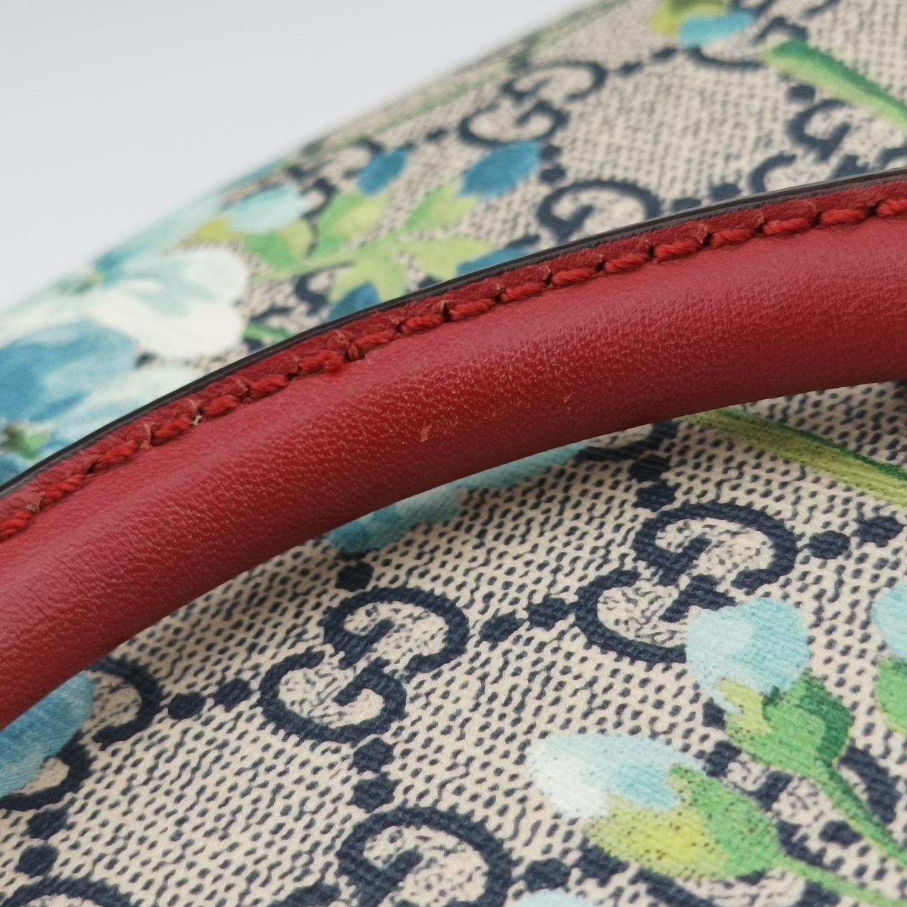 Vintage Gucci GG Blooms beige×blue×Multicolour PVC coated canvas 546314 shoulderbag | stylenewstar