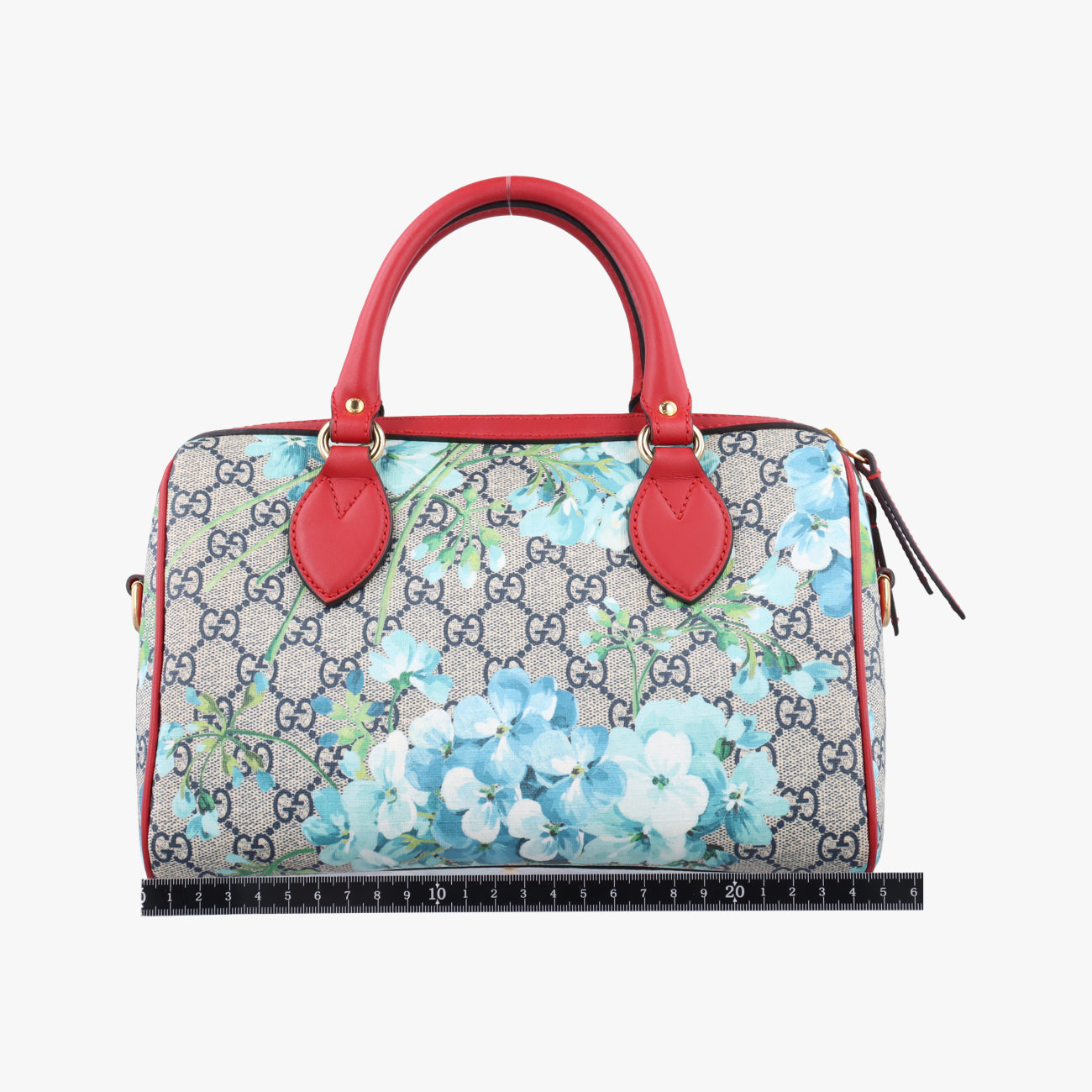 Vintage Gucci GG Blooms beige×blue×Multicolour PVC coated canvas 546314 shoulderbag | stylenewstar