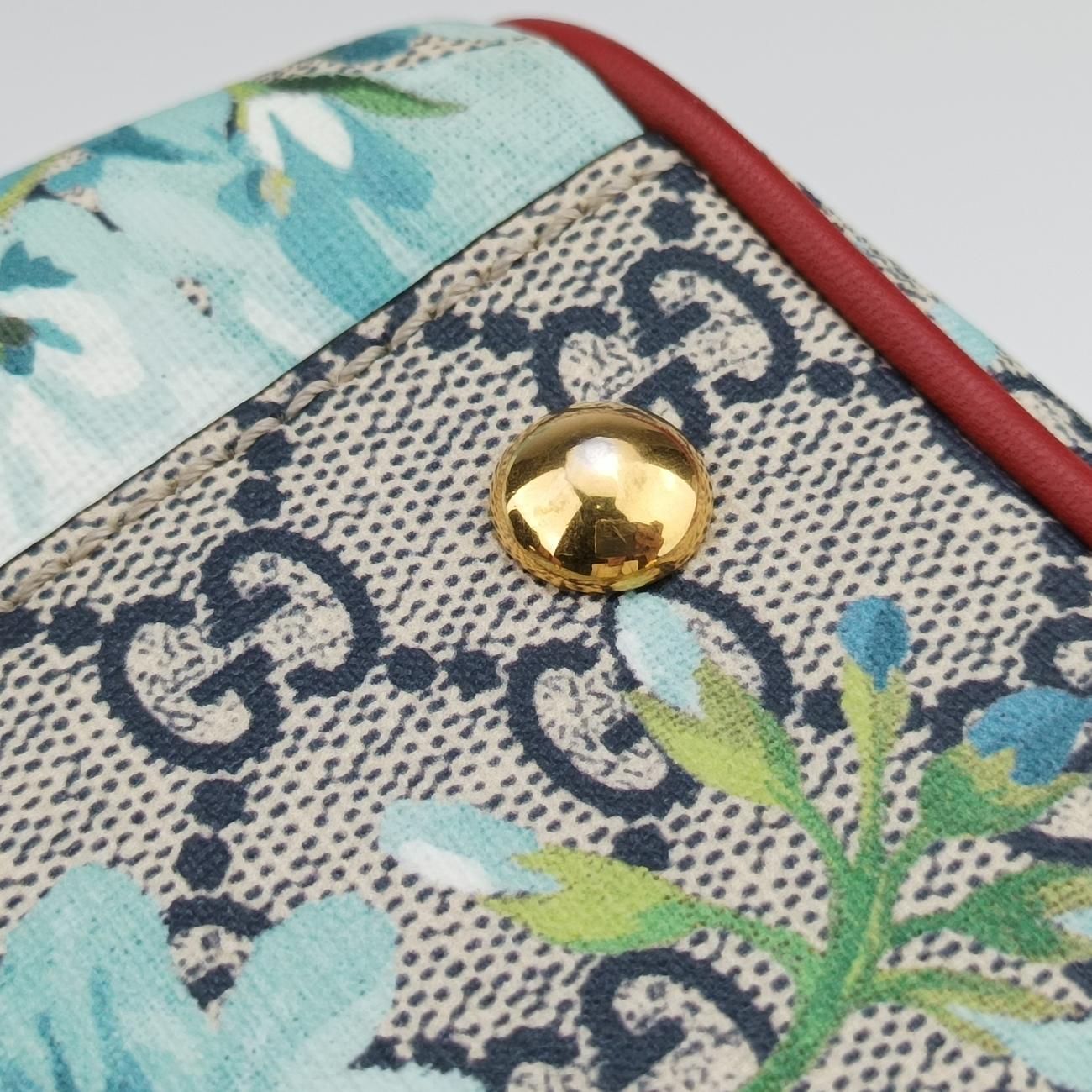 Vintage Gucci GG Blooms beige×blue×Multicolour PVC coated canvas 546314 shoulderbag | stylenewstar