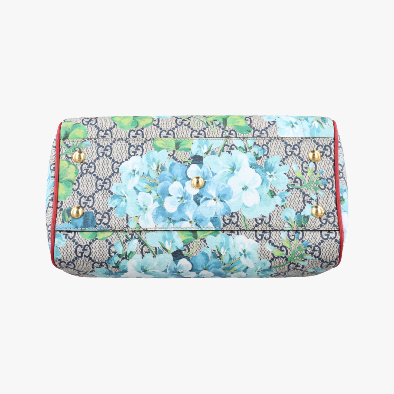 Vintage Gucci GG Blooms beige×blue×Multicolour PVC coated canvas 546314 shoulderbag | stylenewstar