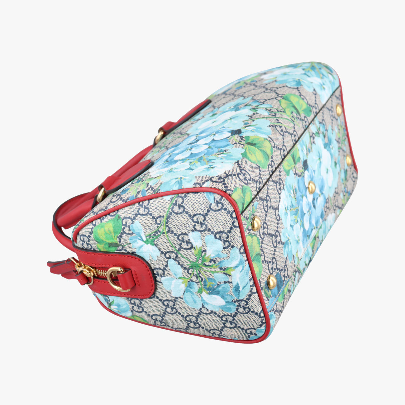 Vintage Gucci GG Blooms beige×blue×Multicolour PVC coated canvas 546314 shoulderbag | stylenewstar