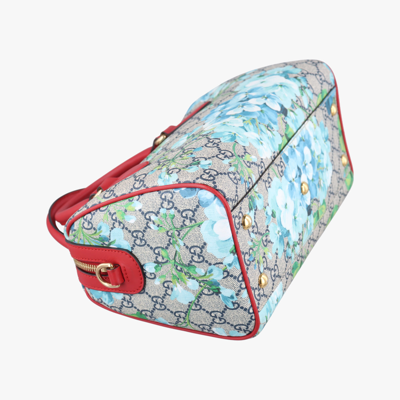 Vintage Gucci GG Blooms beige×blue×Multicolour PVC coated canvas 546314 shoulderbag | stylenewstar