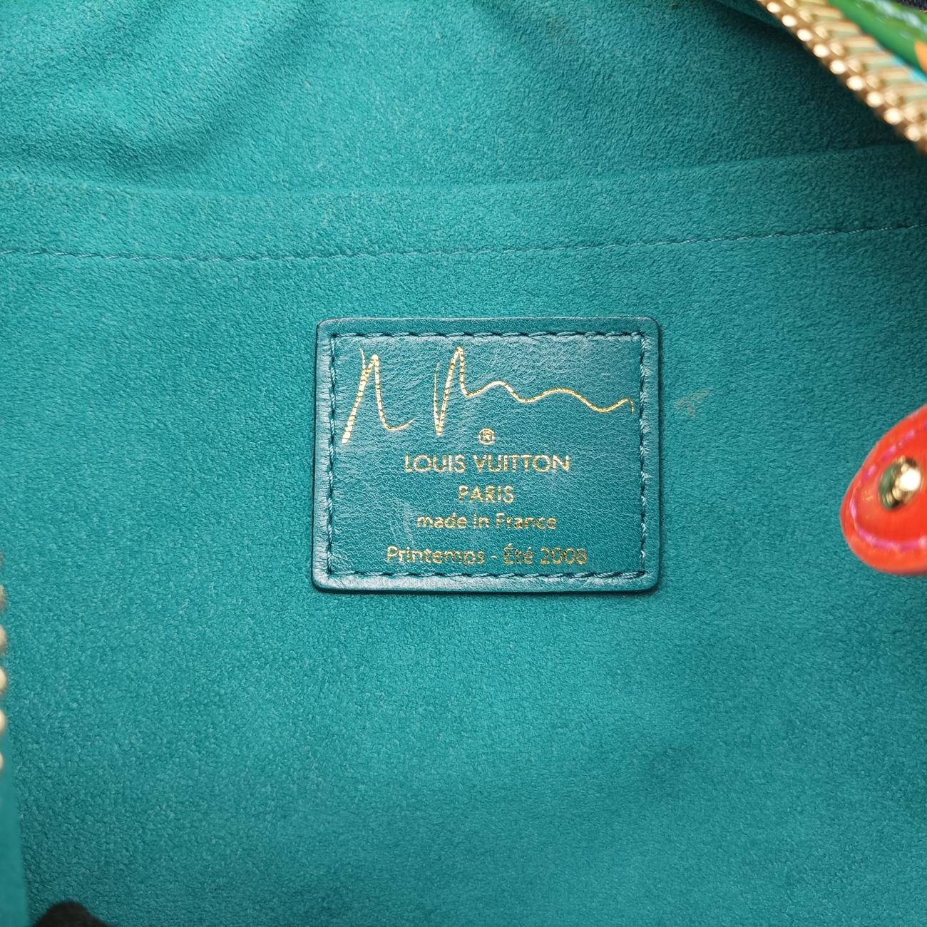 Pre-owned Louis Vuitton Monogram Bonbon Green×Orange Vernis M95748 handbag | stylenewstar