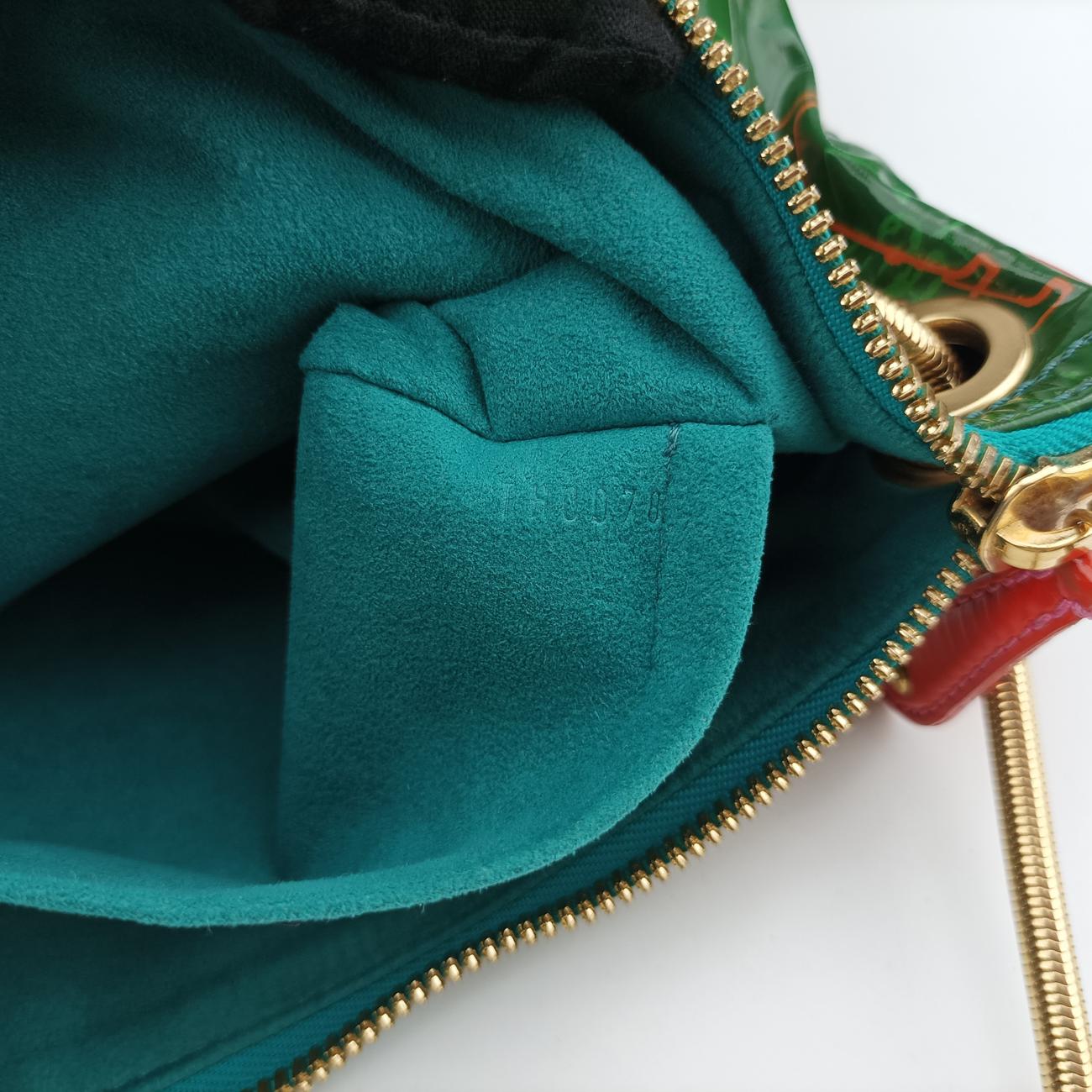 Pre-owned Louis Vuitton Monogram Bonbon Green×Orange Vernis M95748 handbag | stylenewstar