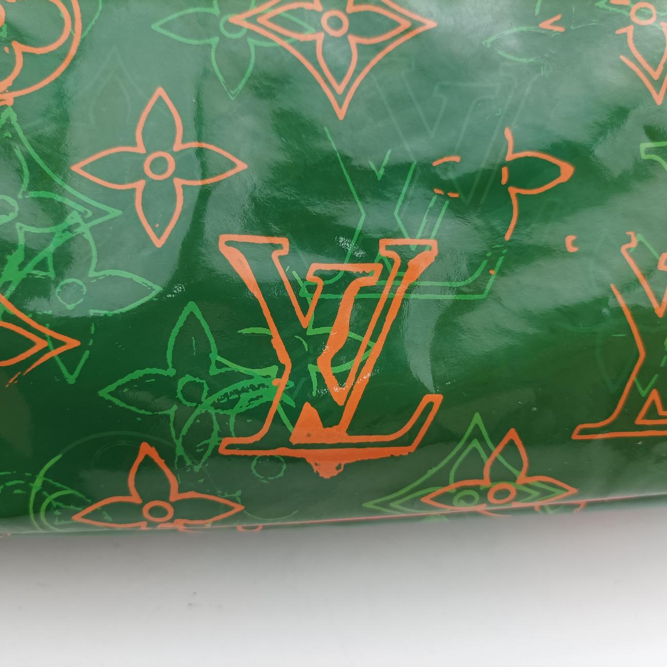 Pre-owned Louis Vuitton Monogram Bonbon Green×Orange Vernis M95748 handbag | stylenewstar