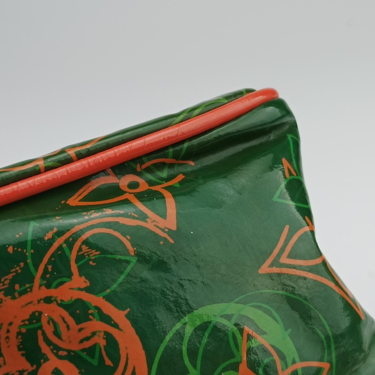 Pre-owned Louis Vuitton Monogram Bonbon Green×Orange Vernis M95748 handbag | stylenewstar