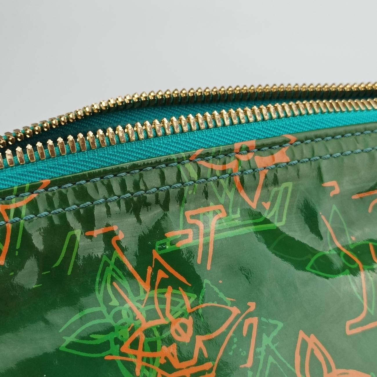 Pre-owned Louis Vuitton Monogram Bonbon Green×Orange Vernis M95748 handbag | stylenewstar