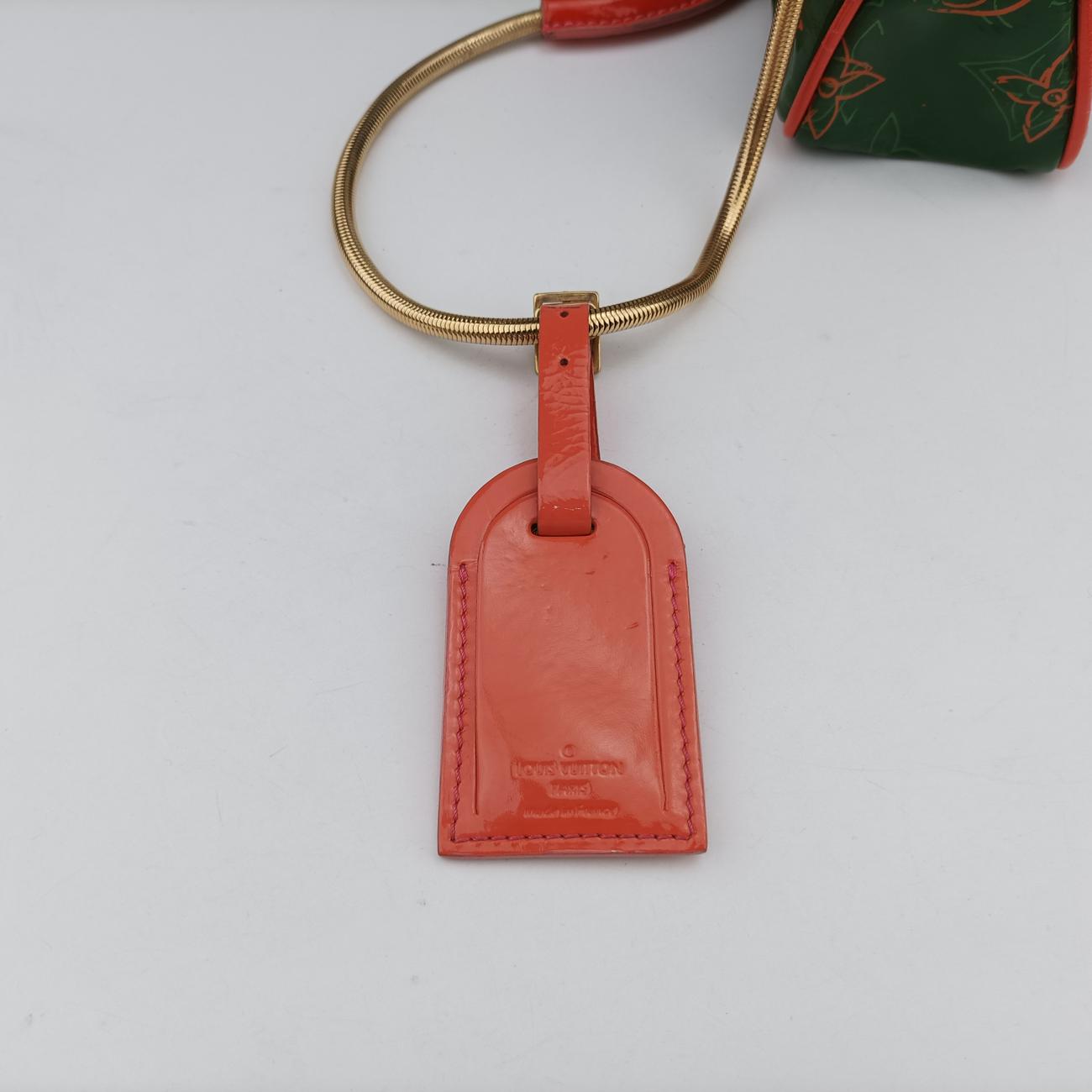 Pre-owned Louis Vuitton Monogram Bonbon Green×Orange Vernis M95748 handbag | stylenewstar