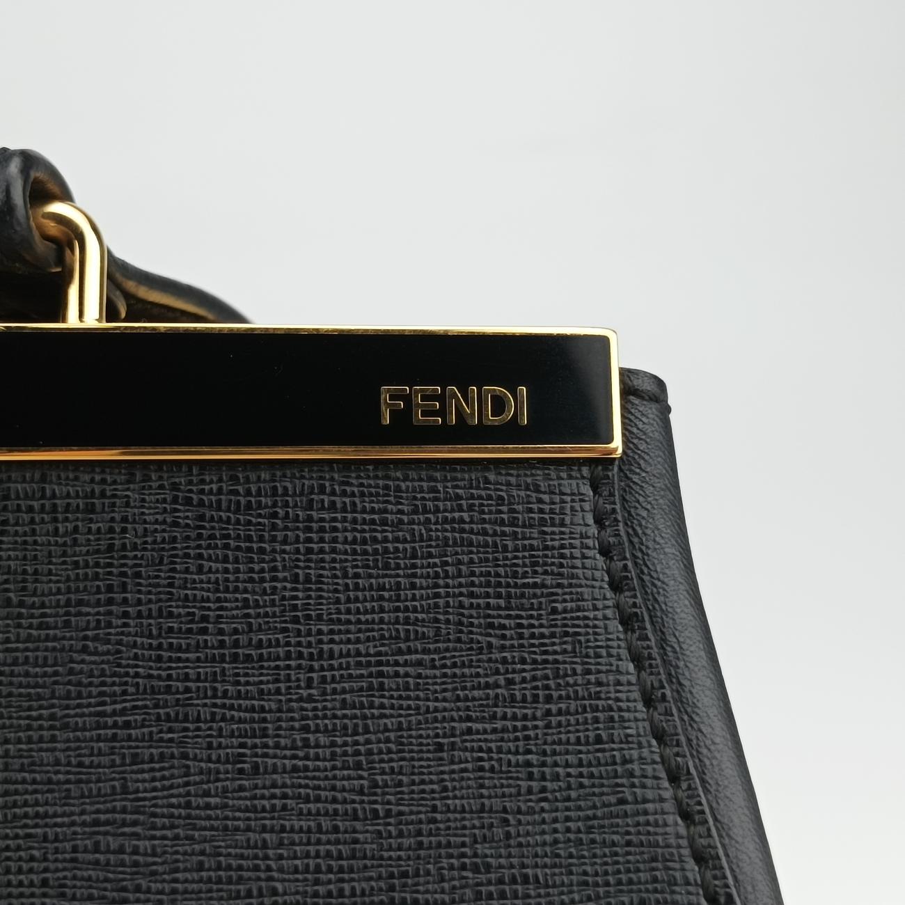 Secondhand Fendi Troisjours Black Leather 8BH272 handbag | stylenewstar