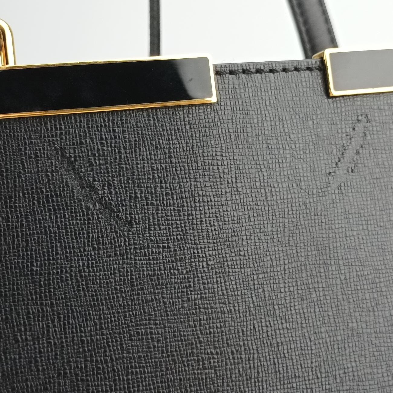 Secondhand Fendi Troisjours Black Leather 8BH272 handbag | stylenewstar