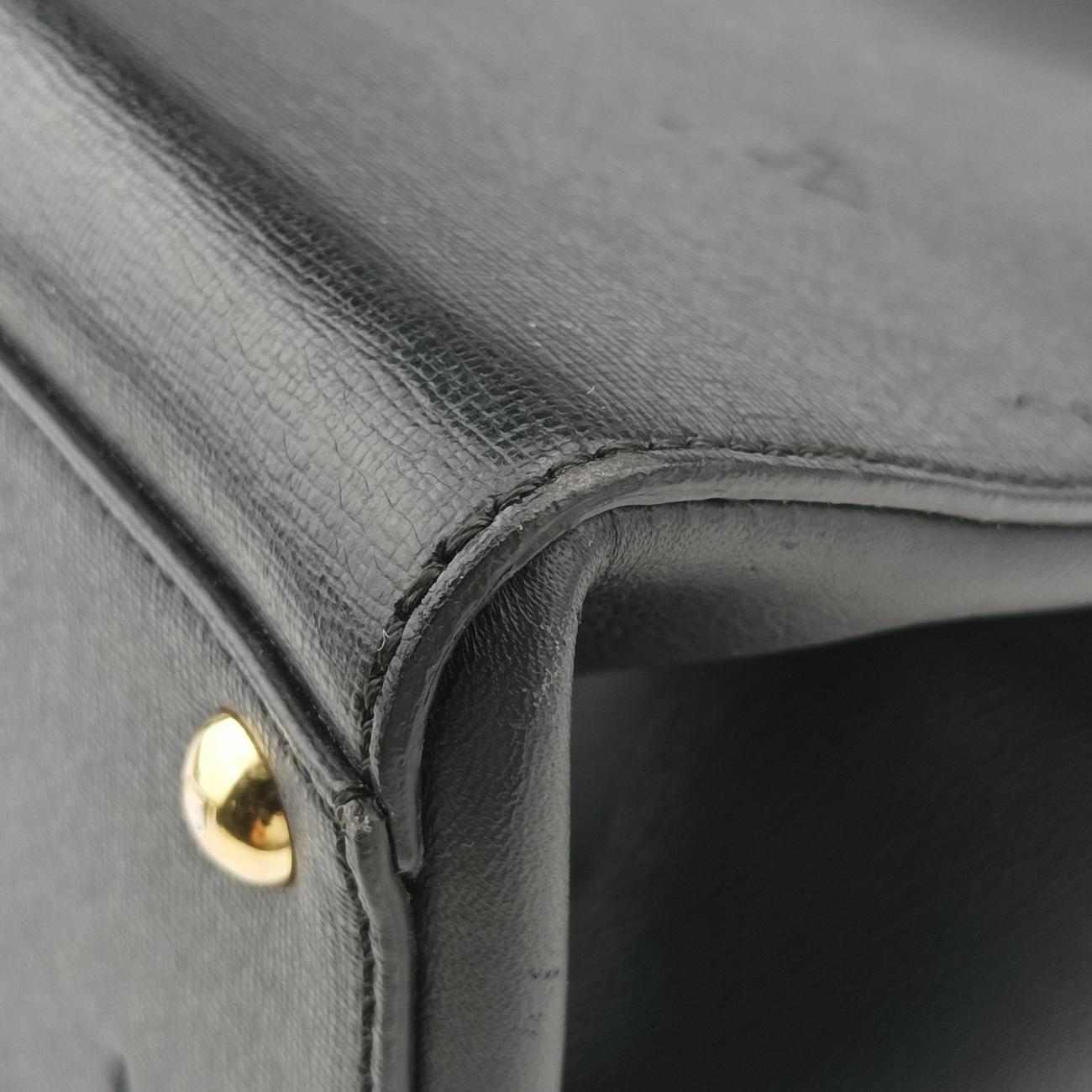 Secondhand Fendi Troisjours Black Leather 8BH272 handbag | stylenewstar