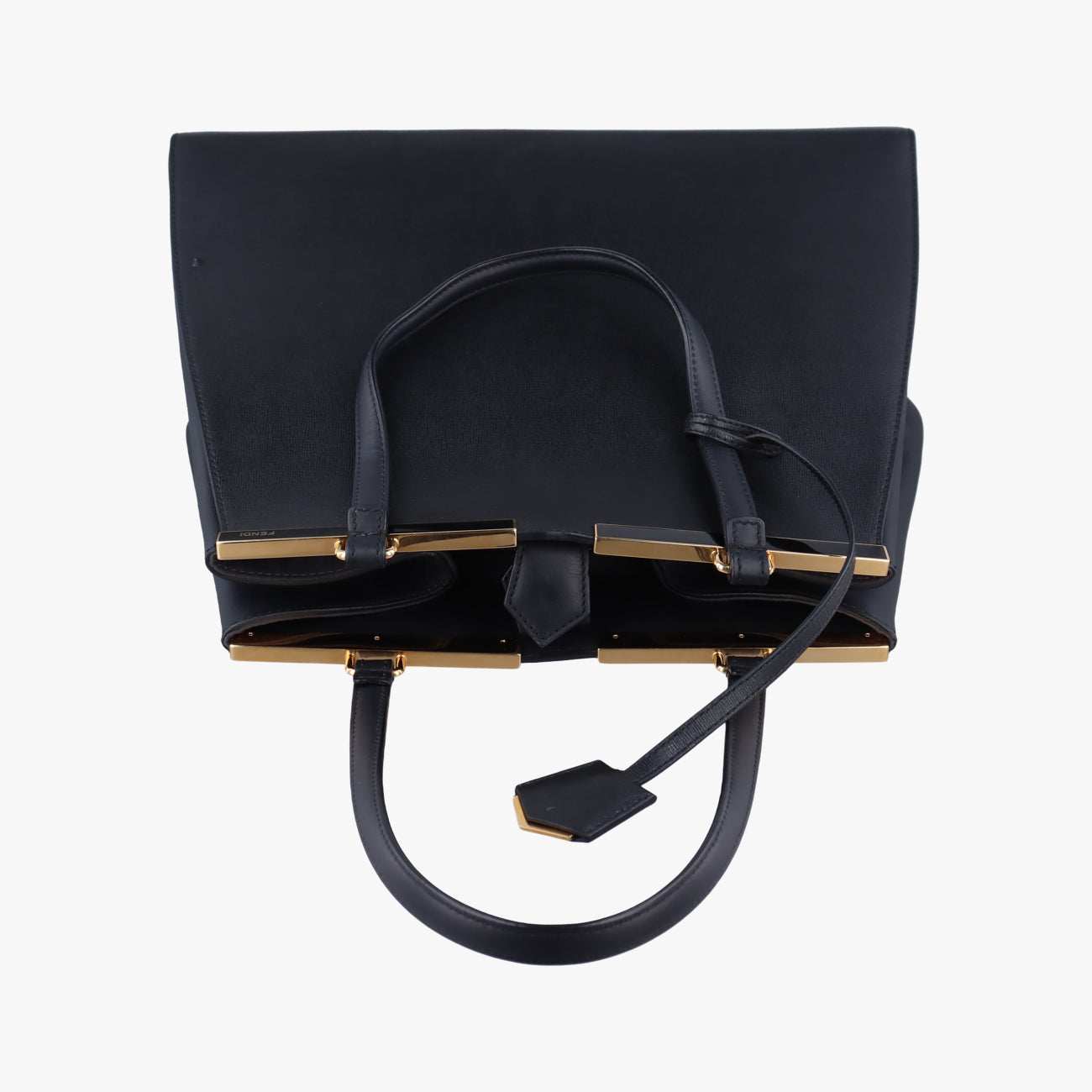 Secondhand Fendi Troisjours Black Leather 8BH272 handbag | stylenewstar