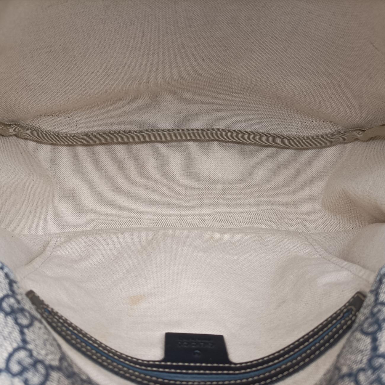 Pre-owned Gucci GG Plus Messenger Brown×black PVC coated canvas 201732 shoulderbag | stylenewstar