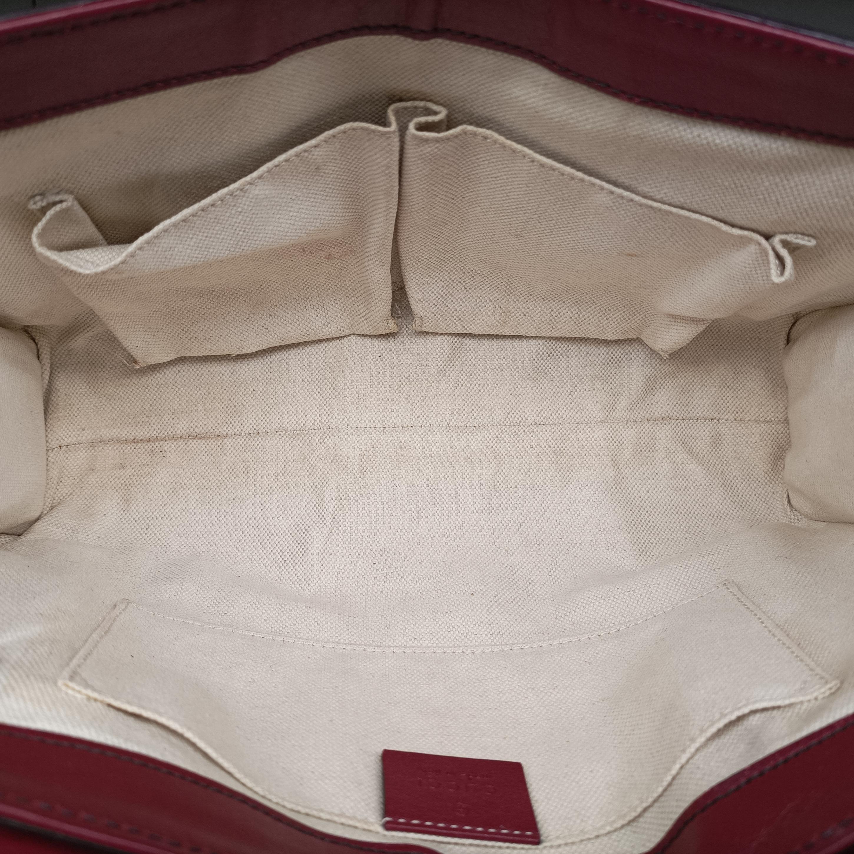 Pre-owned Gucci Emily Red Leather 295402 shoulderbag | stylenewstar