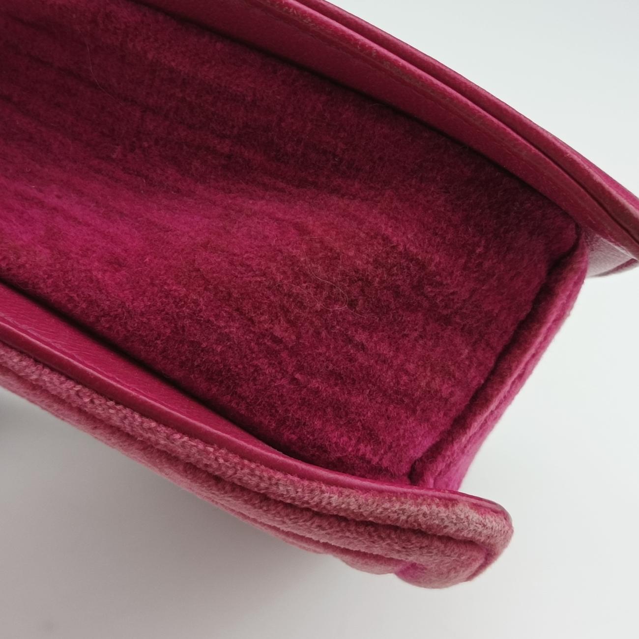 Pre-owned Chanel BOY CHANEL Purple velour A67416 shoulderbag | stylenewstar