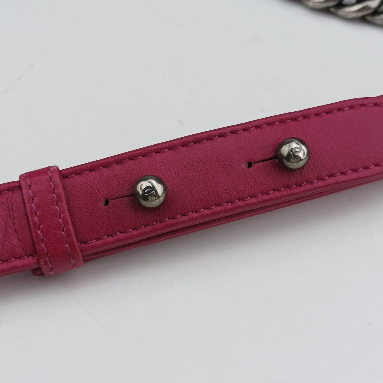 Pre-owned Chanel BOY CHANEL Purple velour A67416 shoulderbag | stylenewstar