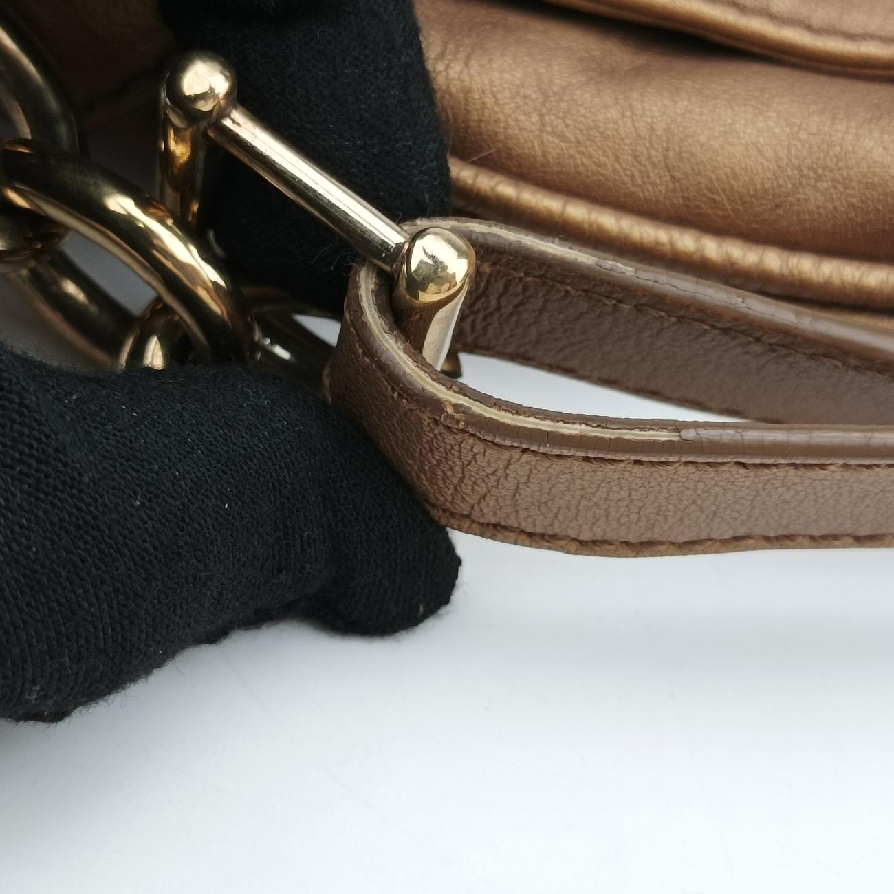 Secondhand Fendi Mia Flap Golden Leather 8BT163 shoulderbag | stylenewstar