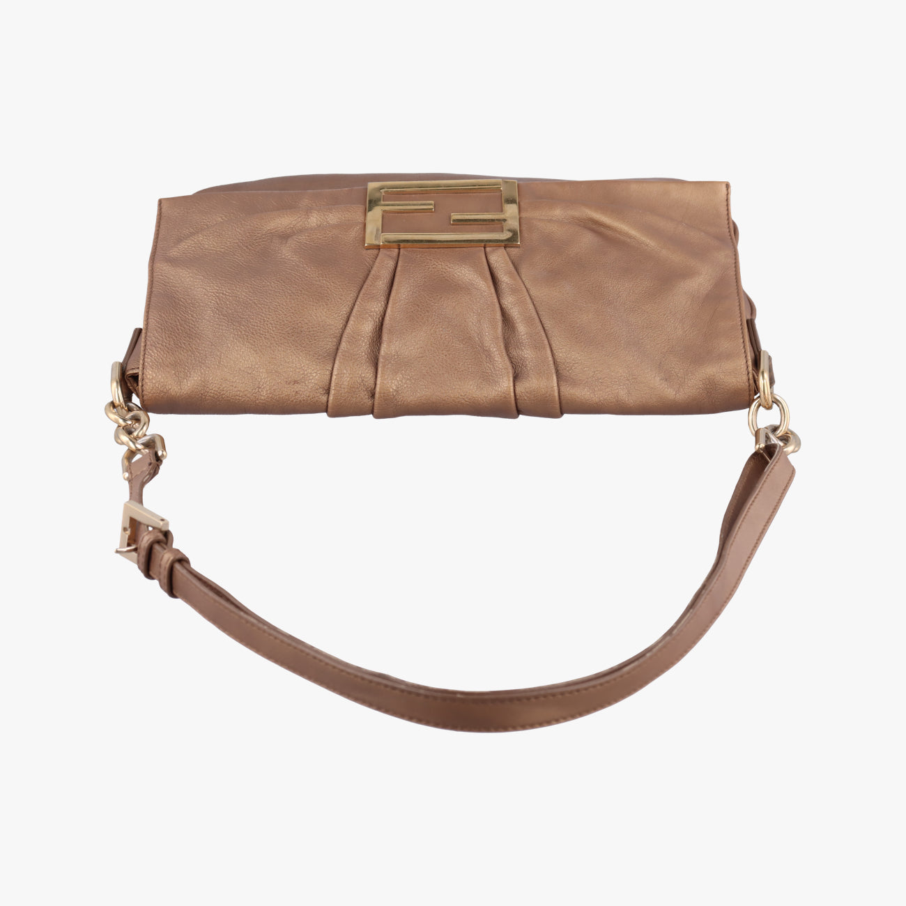 Secondhand Fendi Mia Flap Golden Leather 8BT163 shoulderbag | stylenewstar