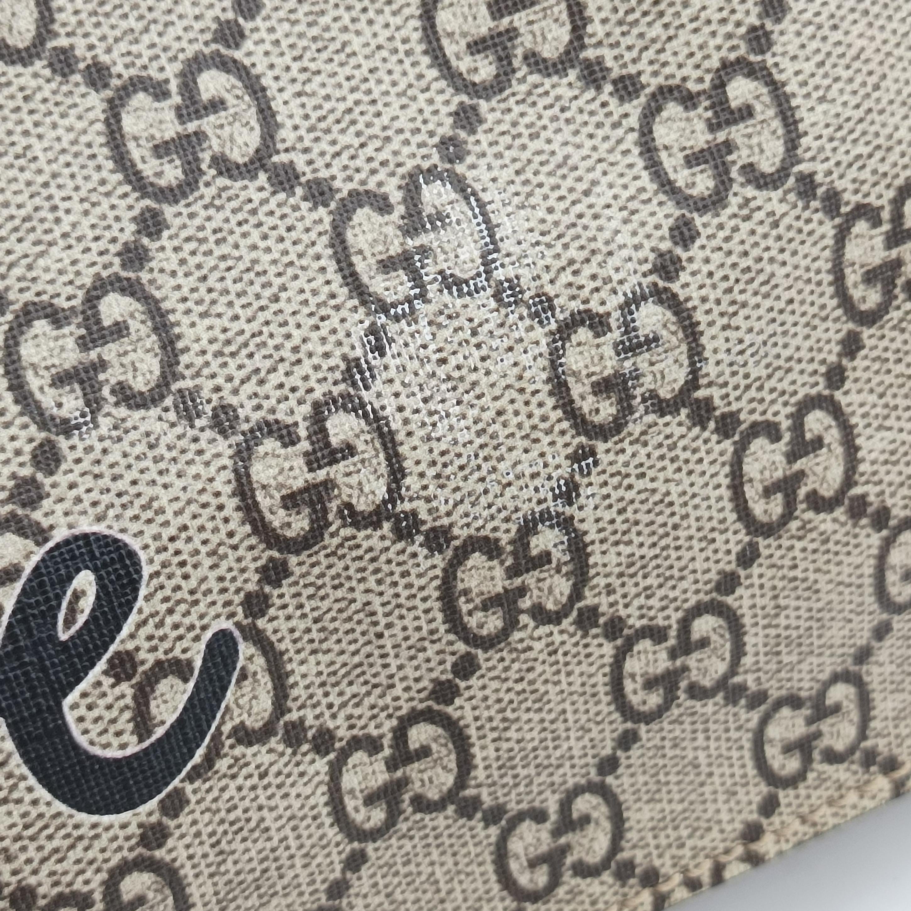 Pre-owned Gucci GG Supreme Bee beige×Multicolour PVC coated canvas 450950 shoulderbag | stylenewstar