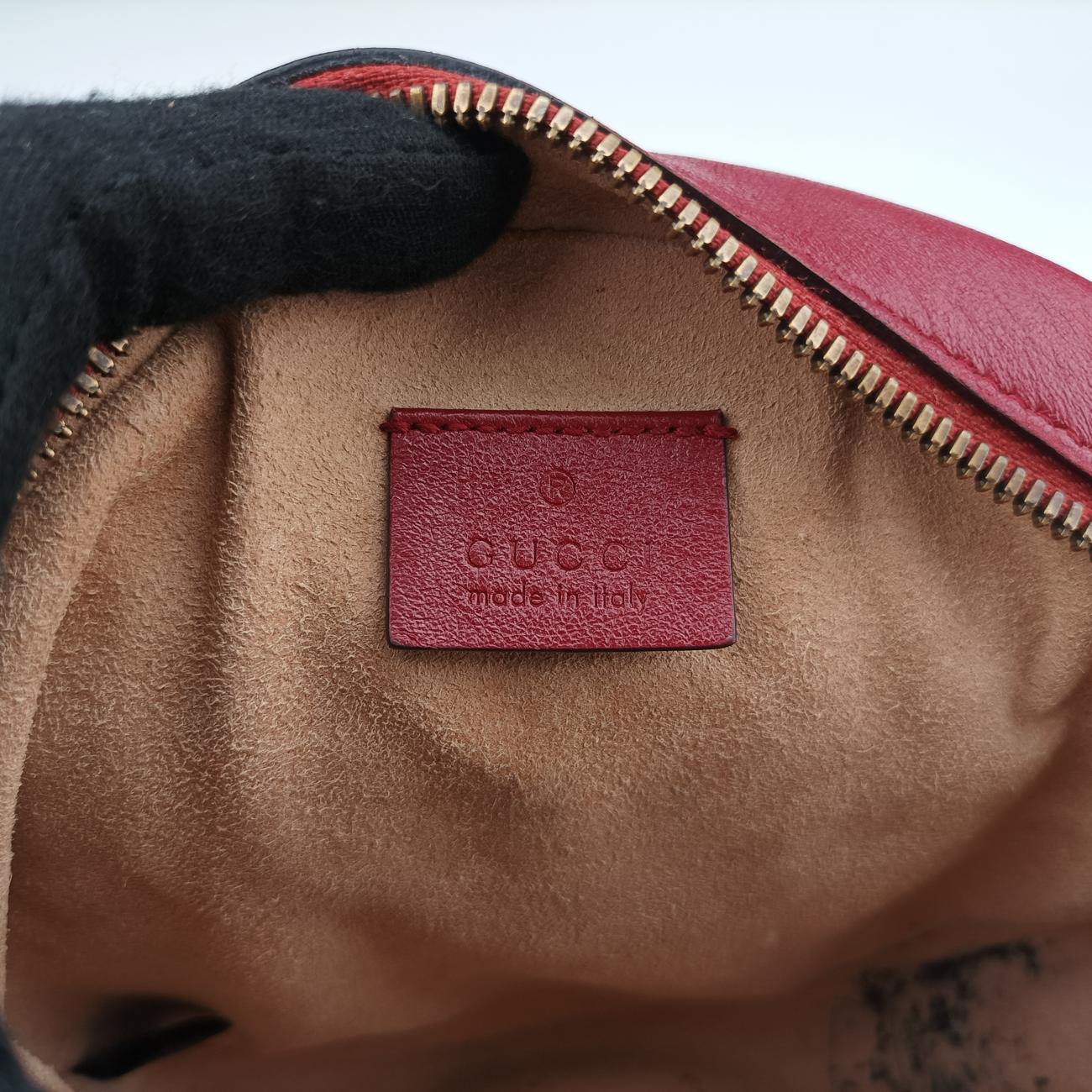 Pre-owned Gucci GG Marmont Red Leather 550154 shoulderbag | stylenewstar