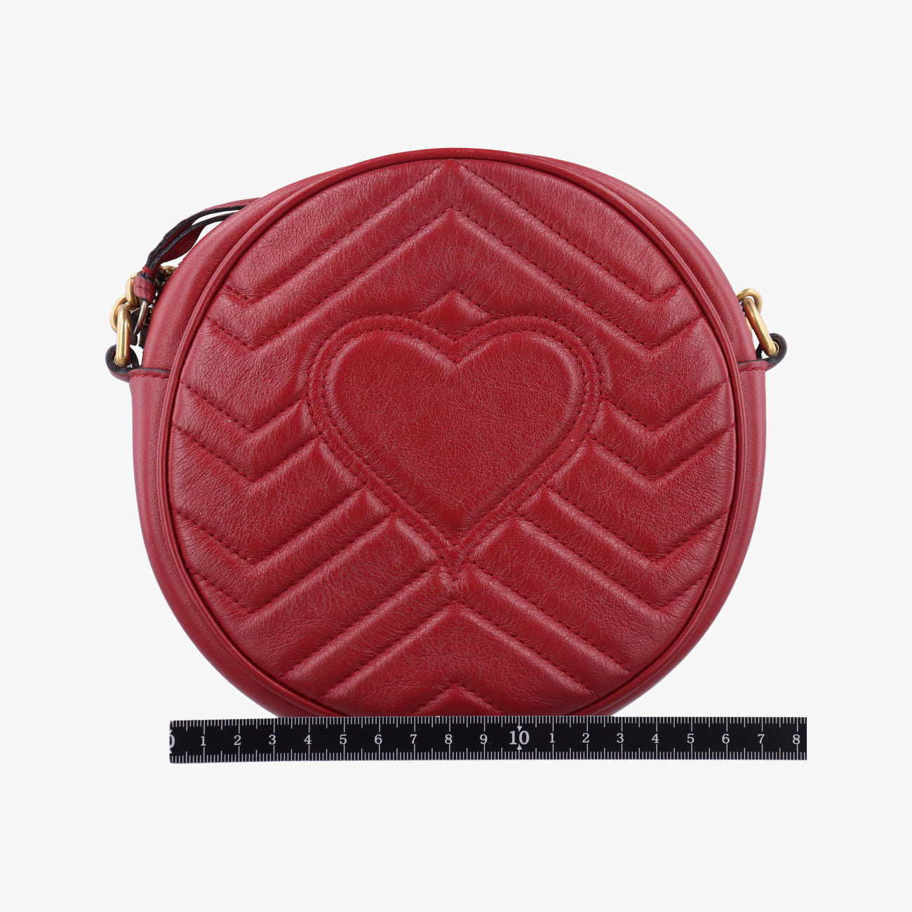 Pre-owned Gucci GG Marmont Red Leather 550154 shoulderbag | stylenewstar