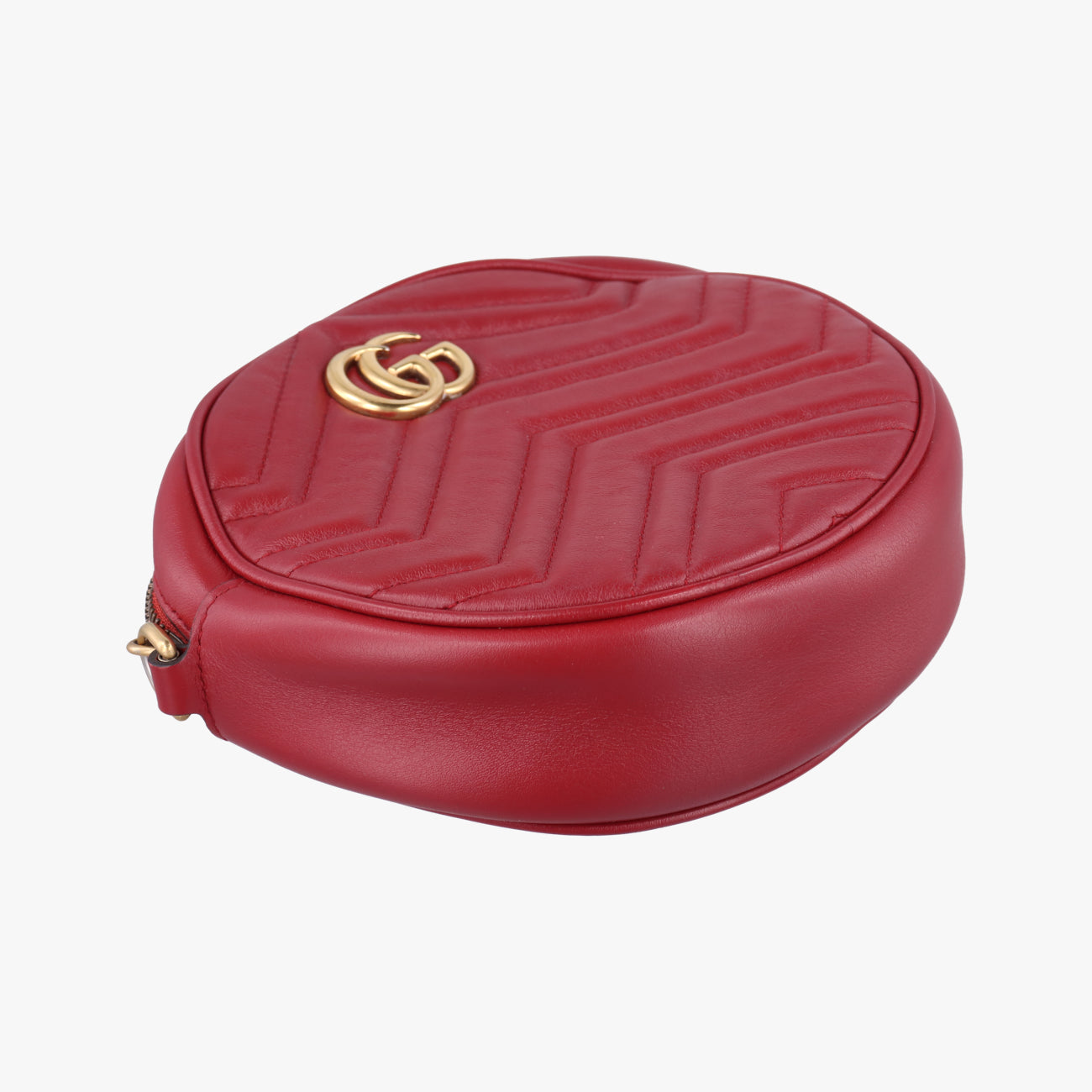 Pre-owned Gucci GG Marmont Red Leather 550154 shoulderbag | stylenewstar