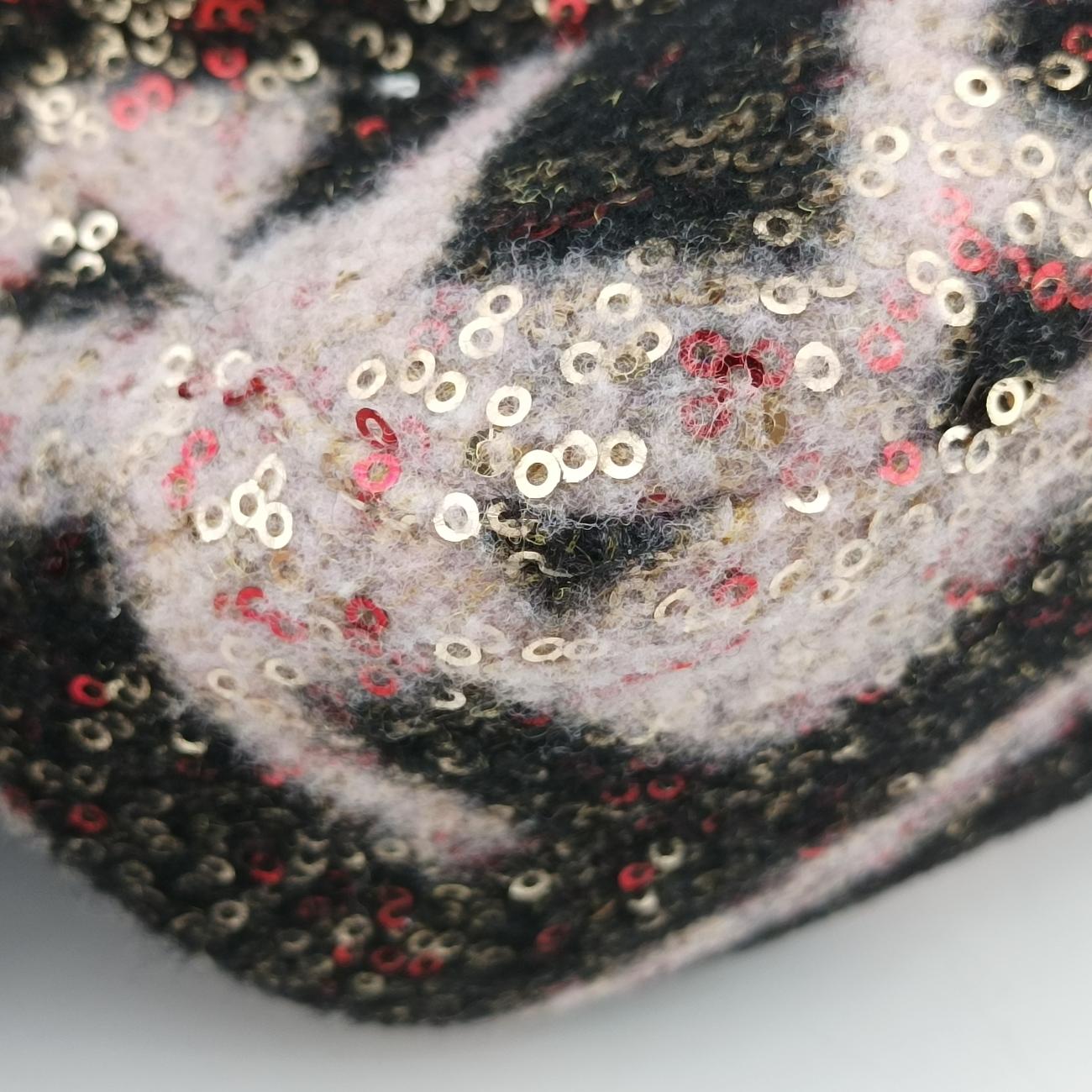 Pre-owned Fendi Zucchino Baguette Multicolour sequins 8BR003 shoulderbag | stylenewstar