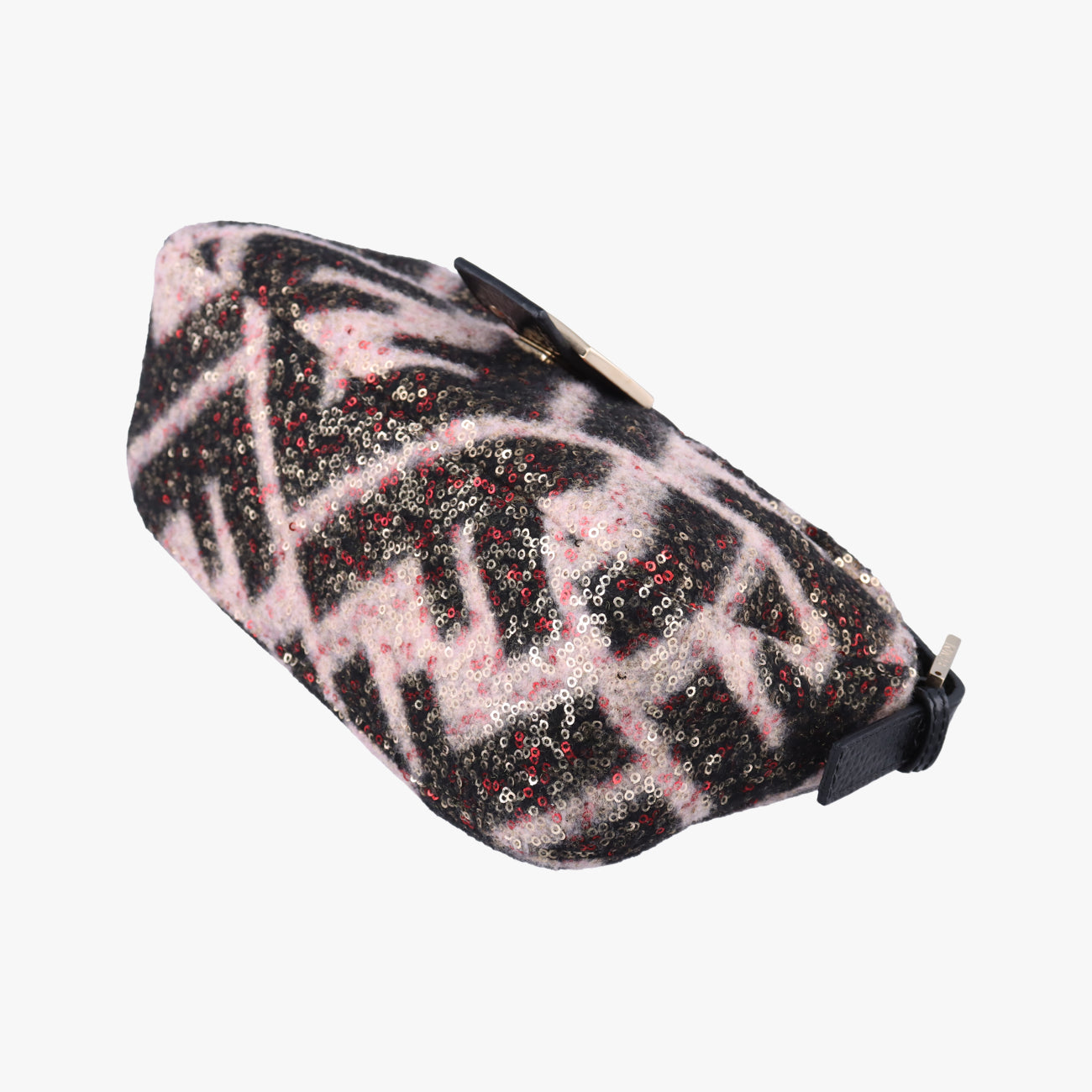 Pre-owned Fendi Zucchino Baguette Multicolour sequins 8BR003 shoulderbag | stylenewstar