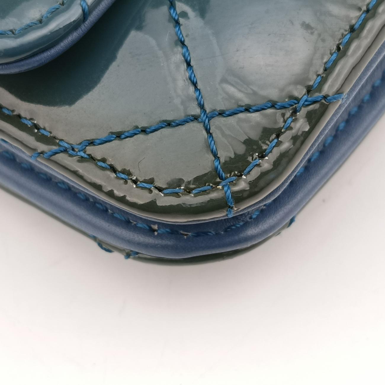 Secondhand Chanel Matelasse coco mark Blue Patent A92534 shoulderbag | stylenewstar