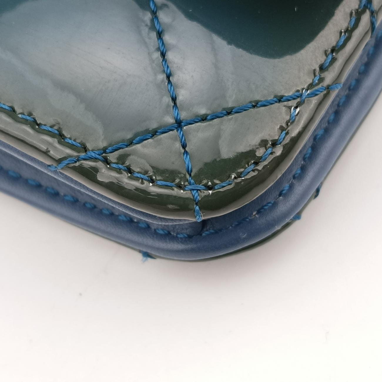 Secondhand Chanel Matelasse coco mark Blue Patent A92534 shoulderbag | stylenewstar