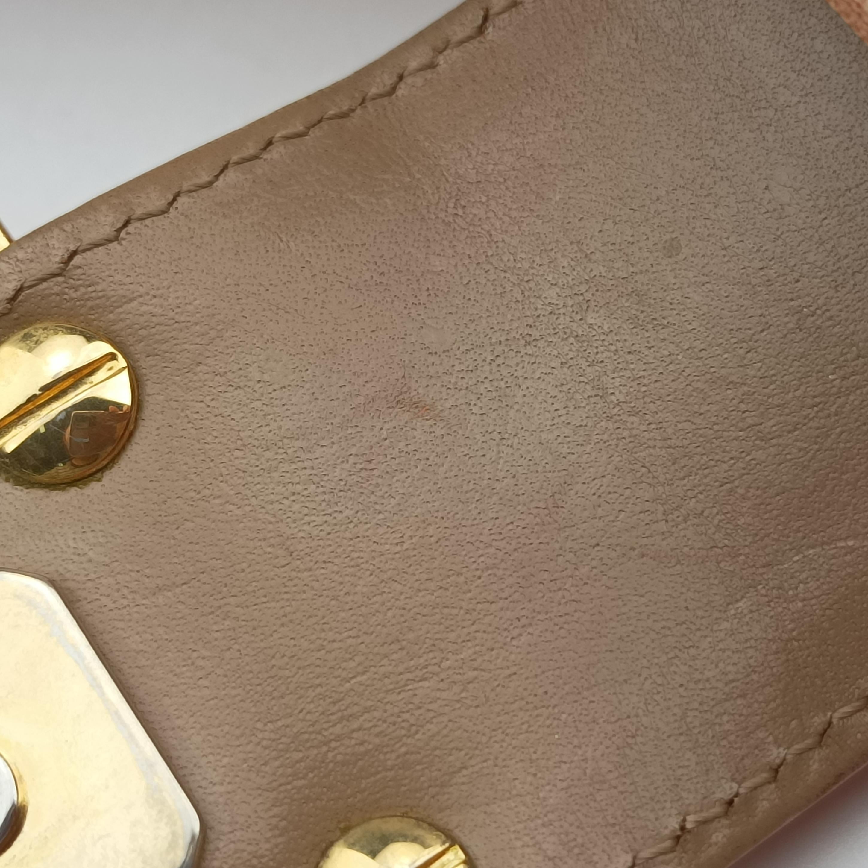 Vintage Fendi Zucca Hobo Beige x Orange x Brown Patent 26686 shoulderbag | stylenewstar