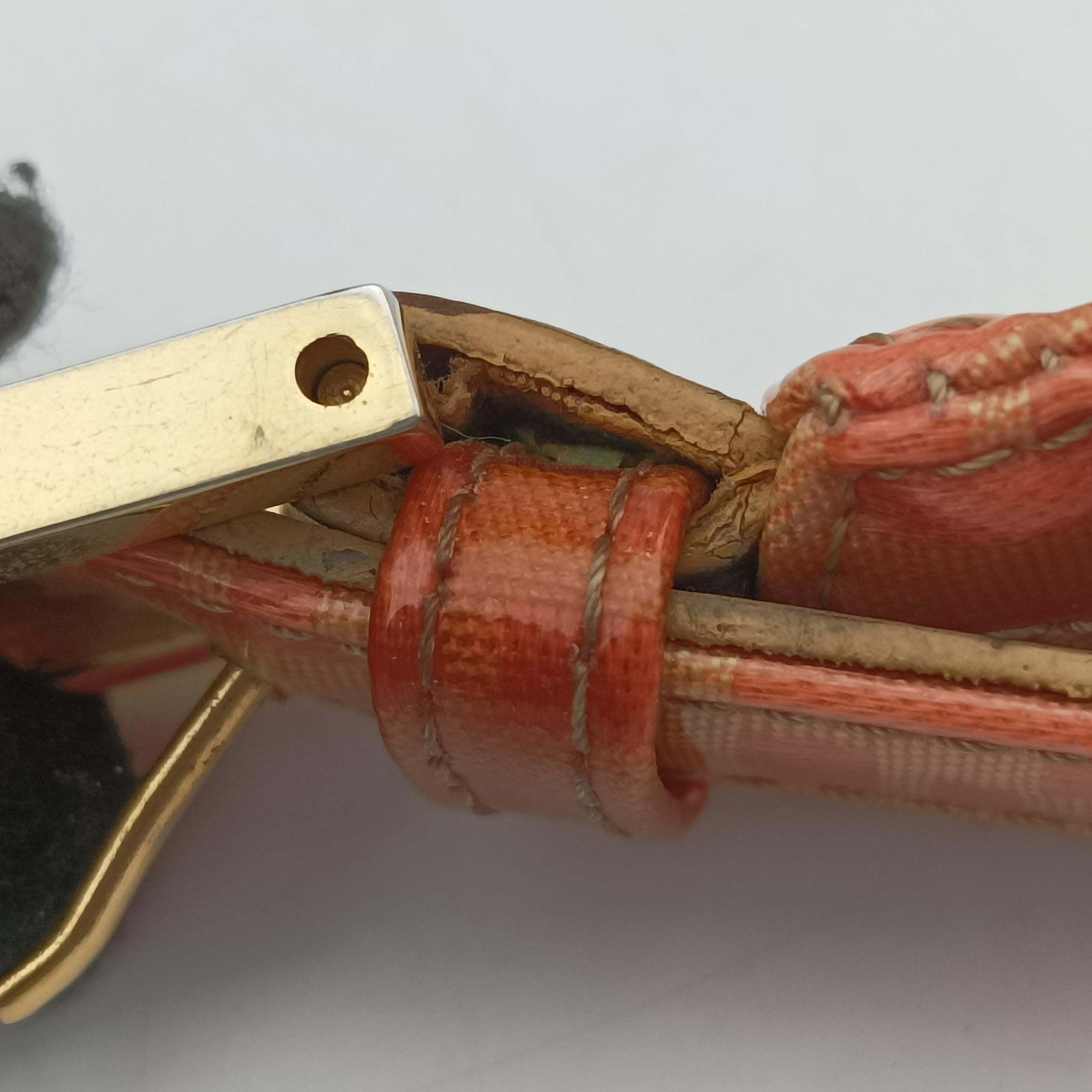 Vintage Fendi Zucca Hobo Beige x Orange x Brown Patent 26686 shoulderbag | stylenewstar