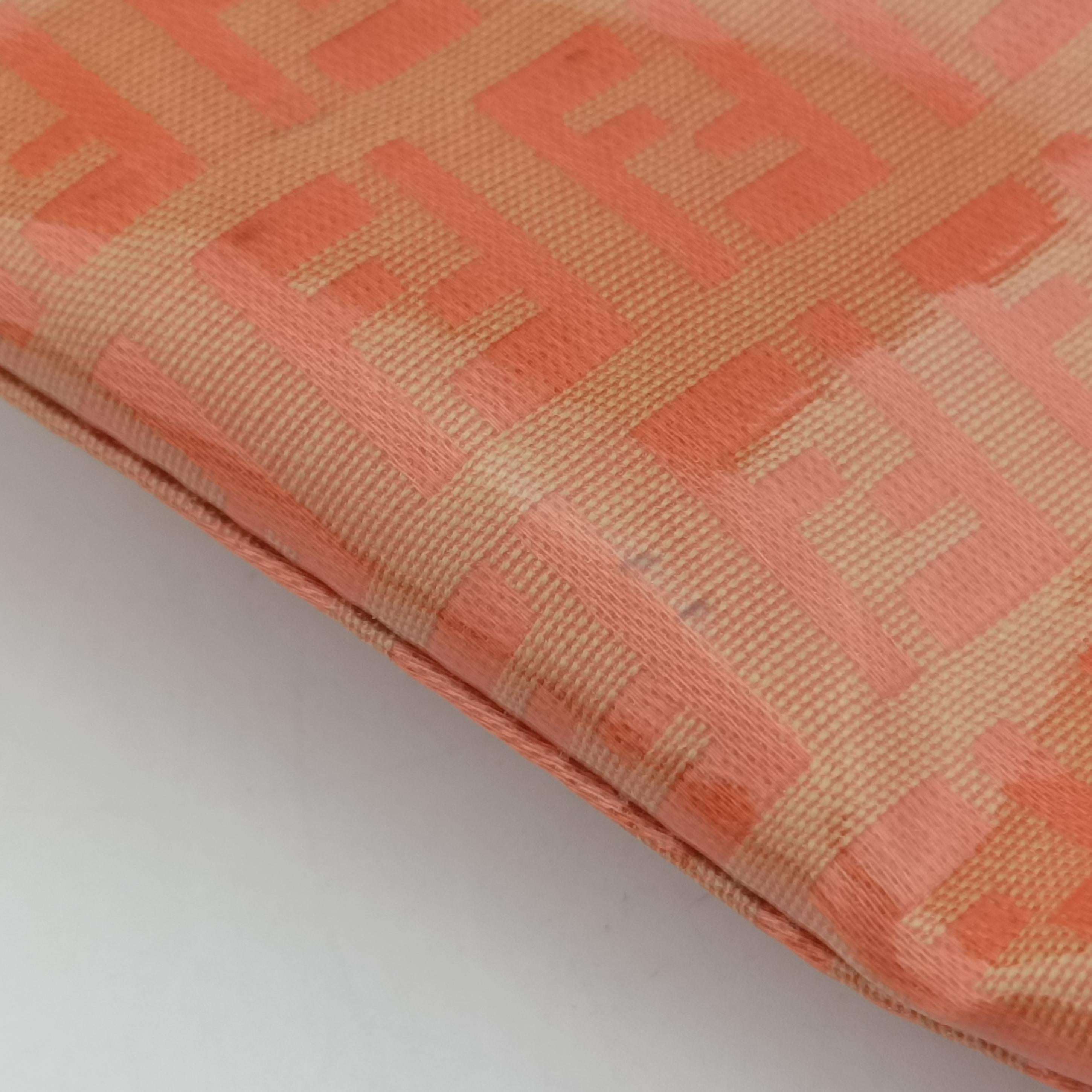 Vintage Fendi Zucca Hobo Beige x Orange x Brown Patent 26686 shoulderbag | stylenewstar