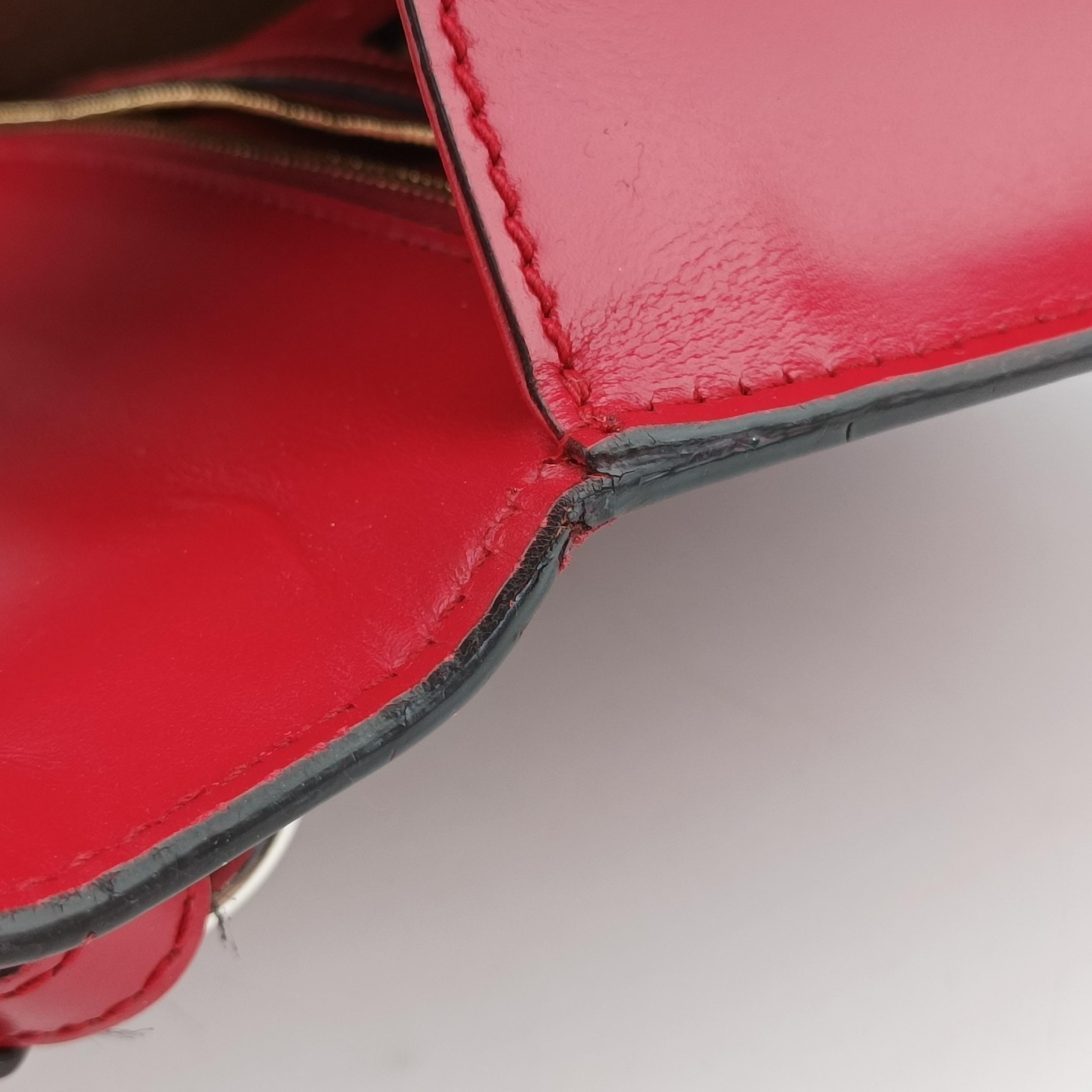 Vintage Gucci Sylvie Red×navy Leather 421882 shoulderbag | stylenewstar