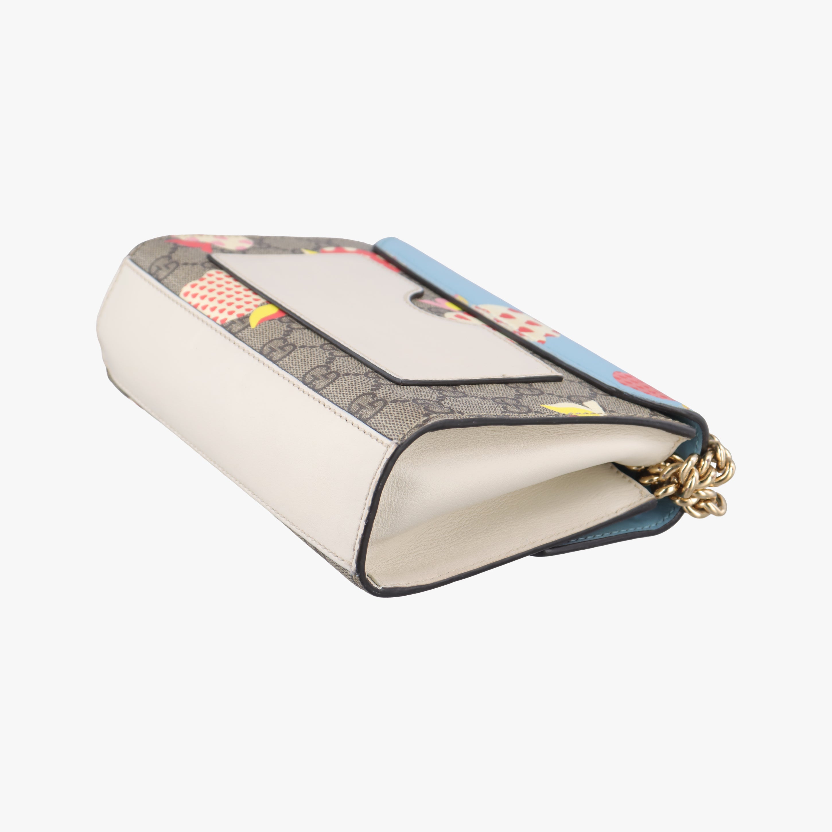 Vintage Gucci Padlock Beige x Blue x Multicolor PVC coated canvas 409487 shoulderbag | stylenewstar