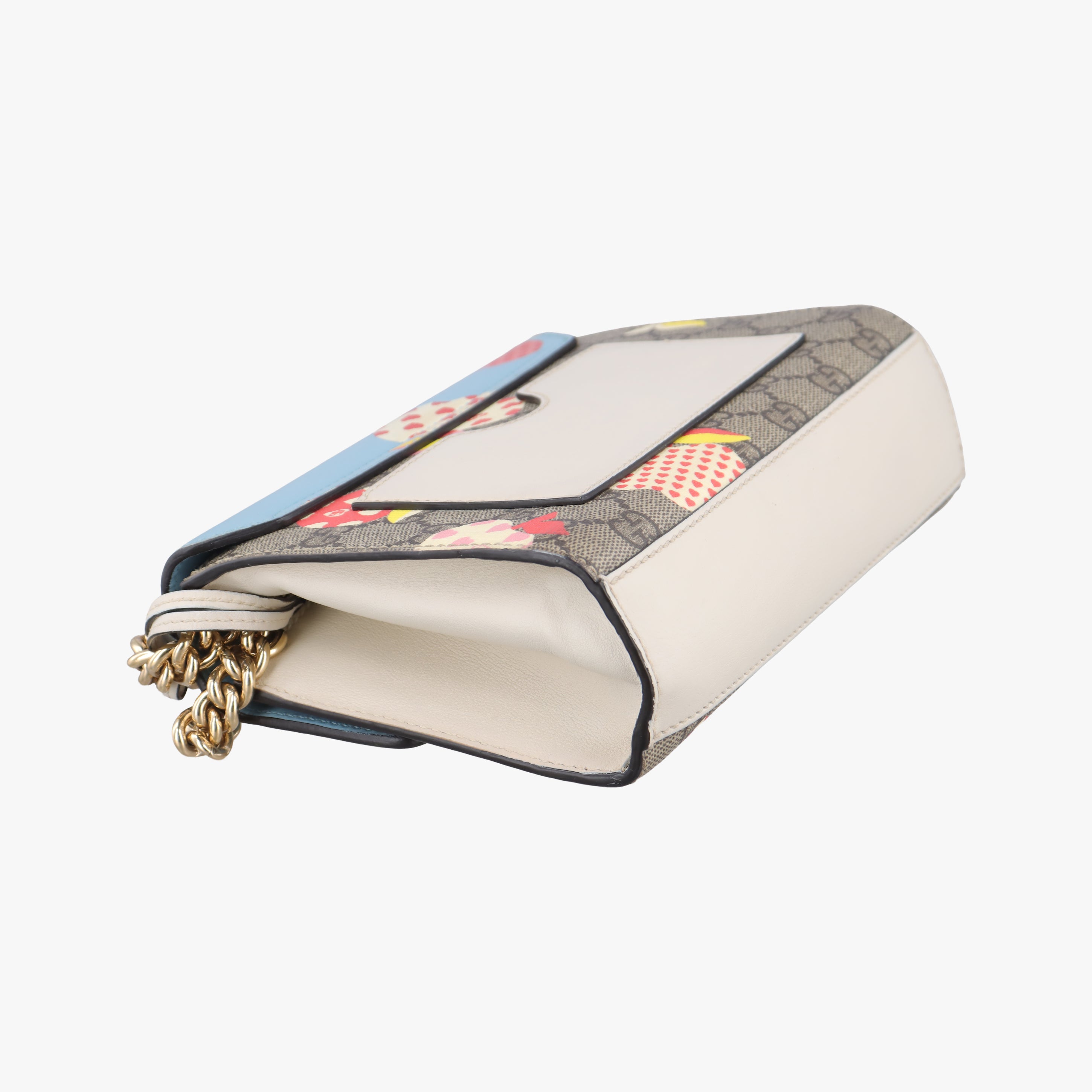 Vintage Gucci Padlock Beige x Blue x Multicolor PVC coated canvas 409487 shoulderbag | stylenewstar