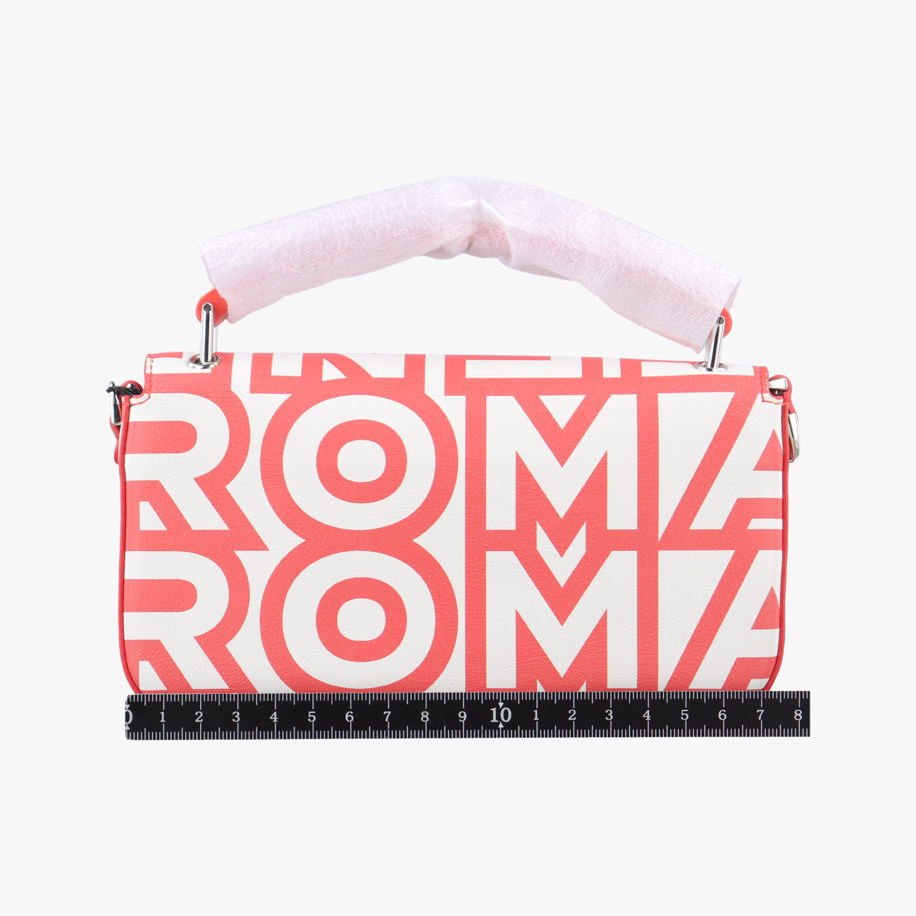 Pre-owned Fendi BAGUETTE Red×white Leather 7AS142 shoulderbag | stylenewstar