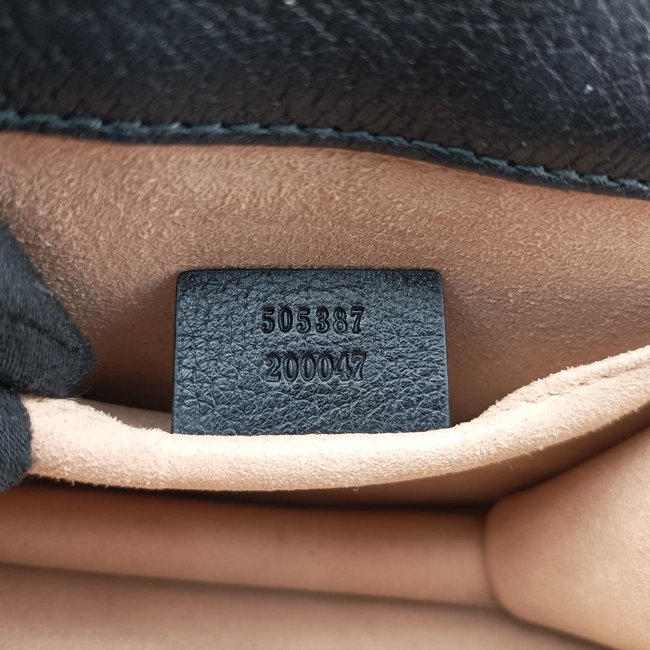 Pre-owned Gucci Web Crystal Butterfly Linea Totem Blackｘmulticolor Leather 505387 shoulderbag | stylenewstar