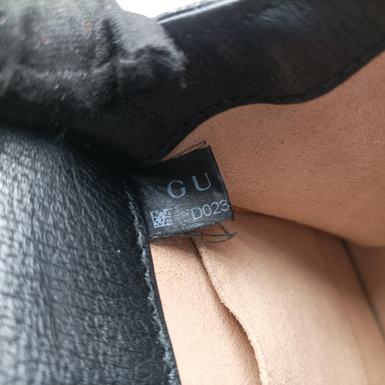 Pre-owned Gucci Web Crystal Butterfly Linea Totem Blackｘmulticolor Leather 505387 shoulderbag | stylenewstar