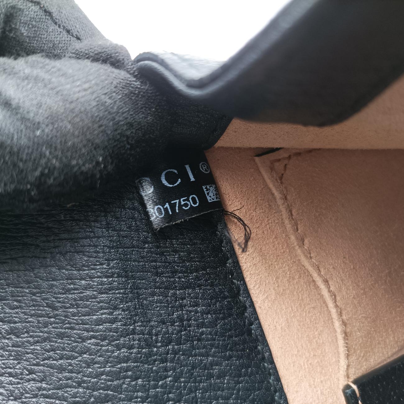 Pre-owned Gucci Web Crystal Butterfly Linea Totem Blackｘmulticolor Leather 505387 shoulderbag | stylenewstar