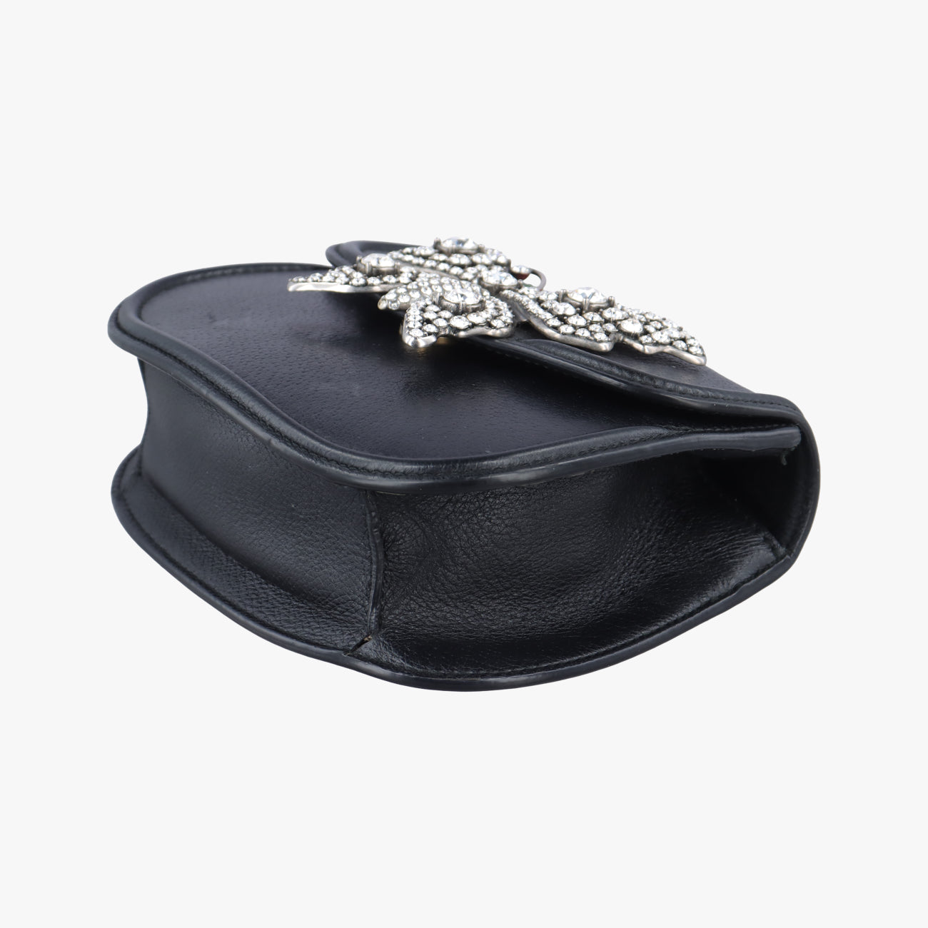 Pre-owned Gucci Web Crystal Butterfly Linea Totem Blackｘmulticolor Leather 505387 shoulderbag | stylenewstar