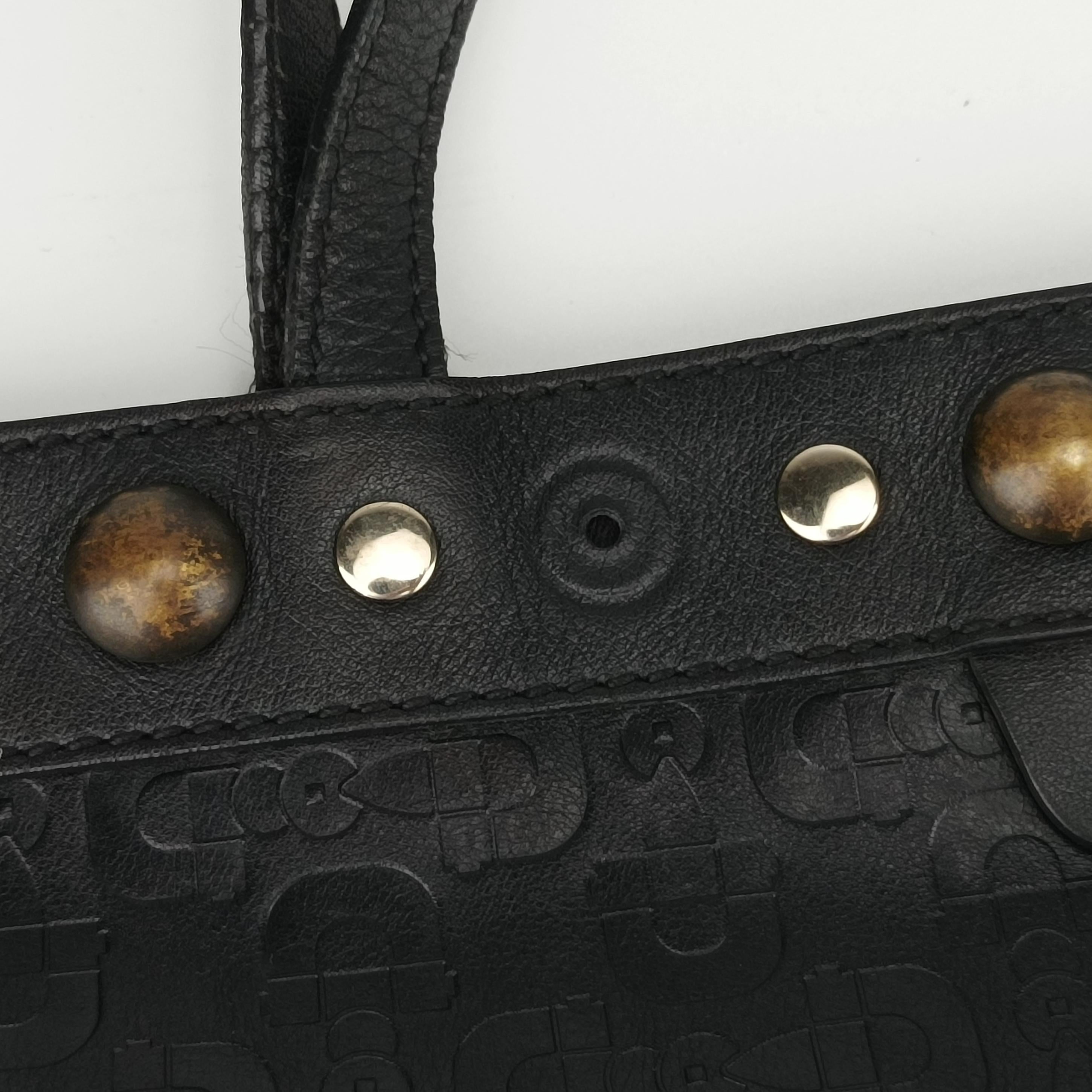 Vintage Gucci Horsebit pattern studs Black Leather 286304 handbag | stylenewstar