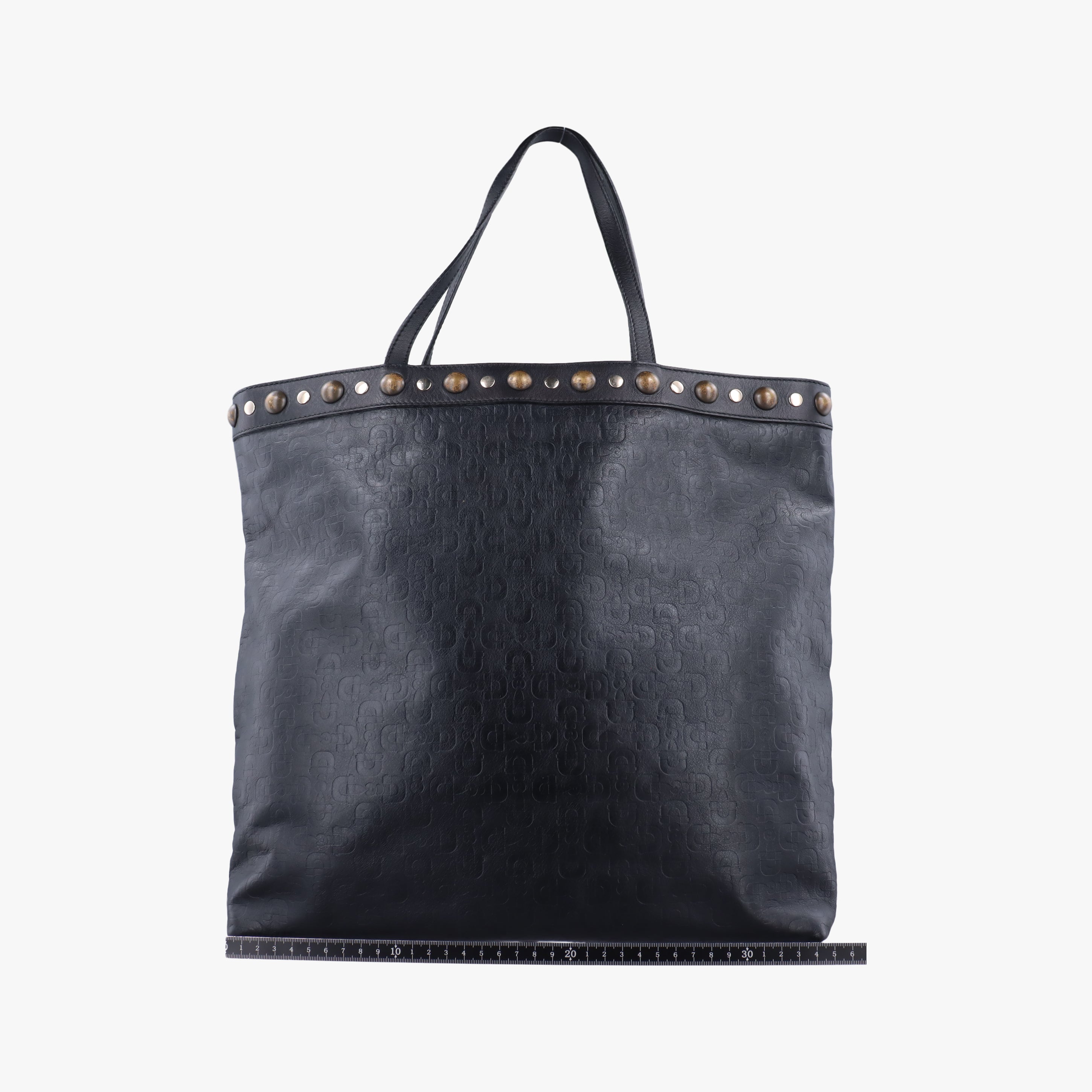 Vintage Gucci Horsebit pattern studs Black Leather 286304 handbag | stylenewstar