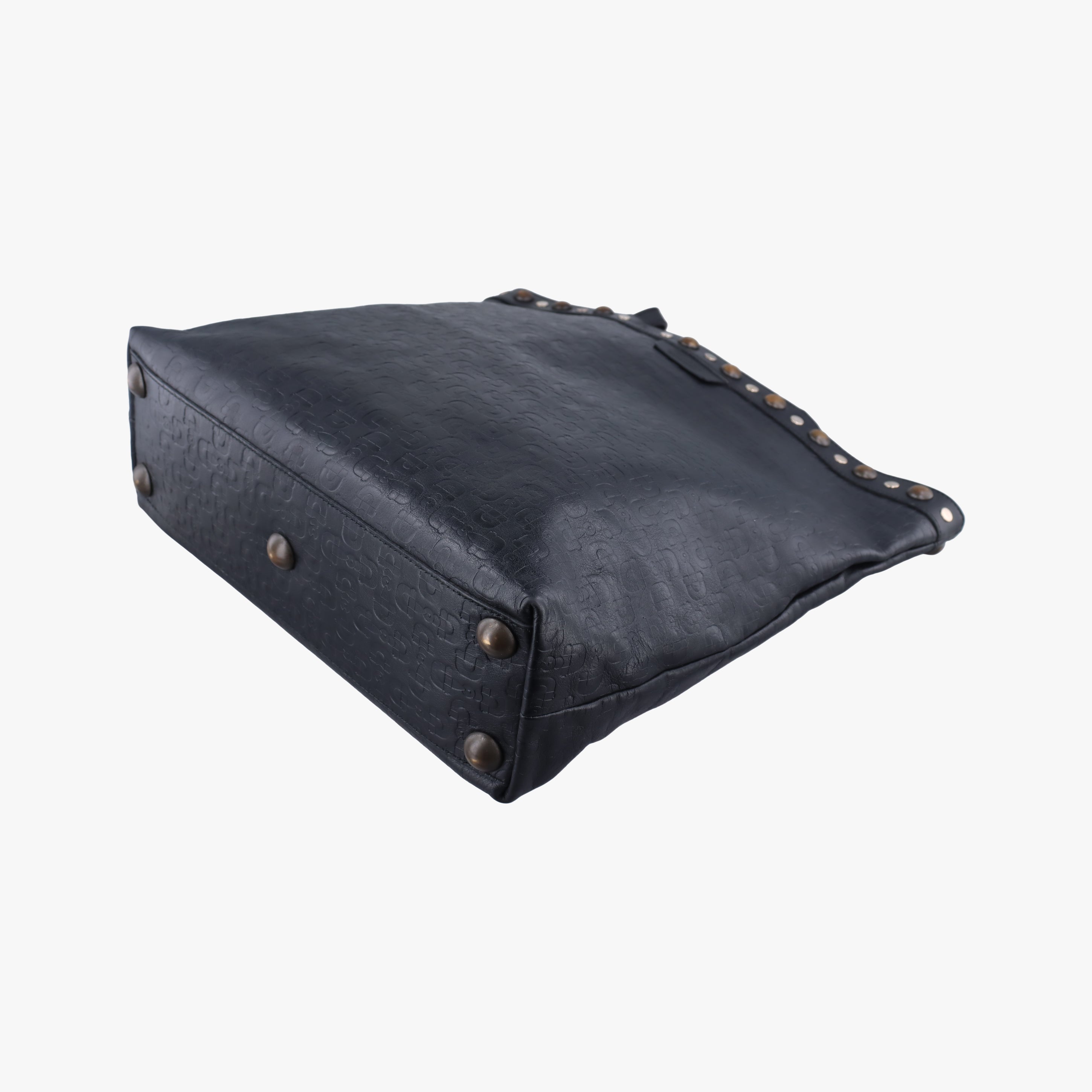 Vintage Gucci Horsebit pattern studs Black Leather 286304 handbag | stylenewstar