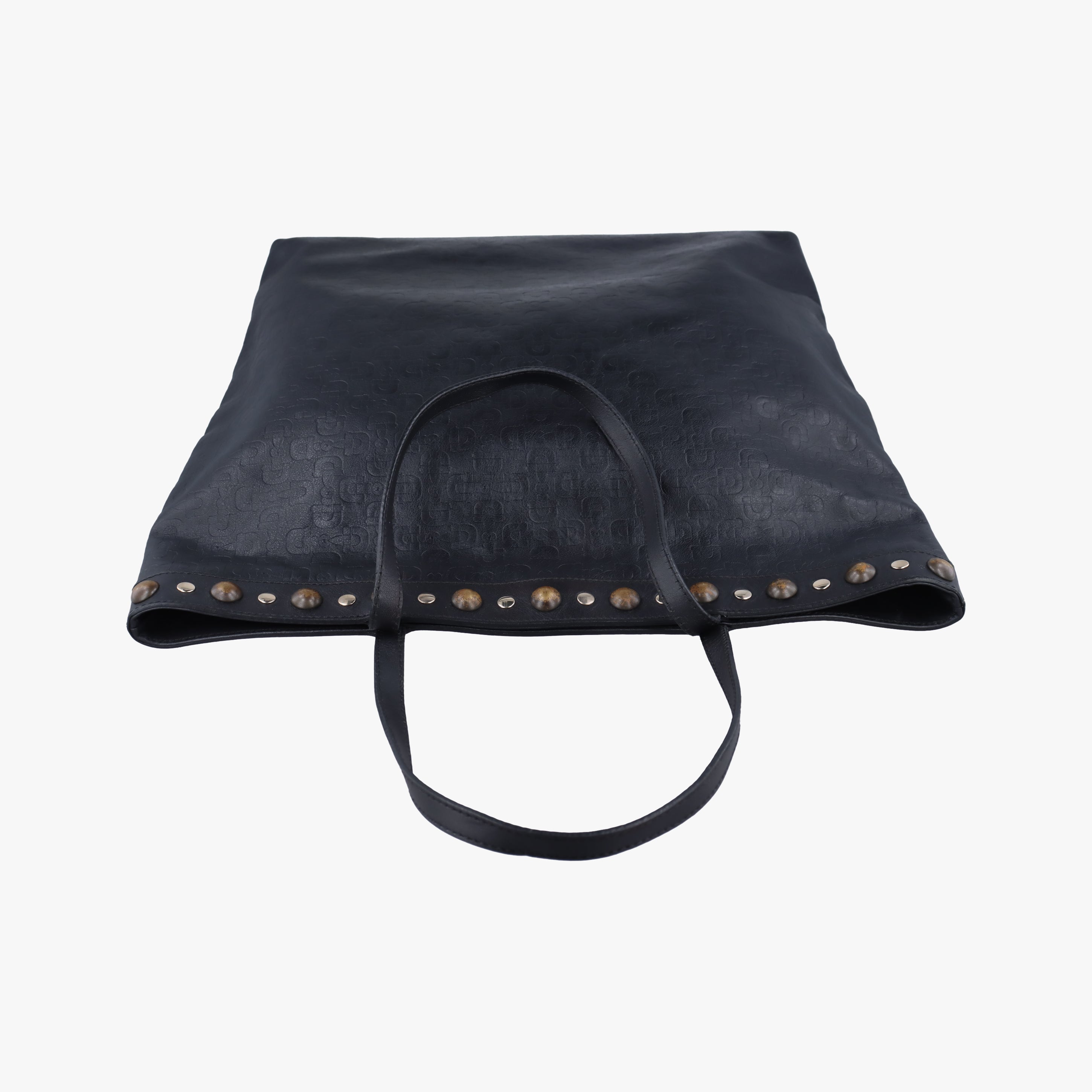 Vintage Gucci Horsebit pattern studs Black Leather 286304 handbag | stylenewstar