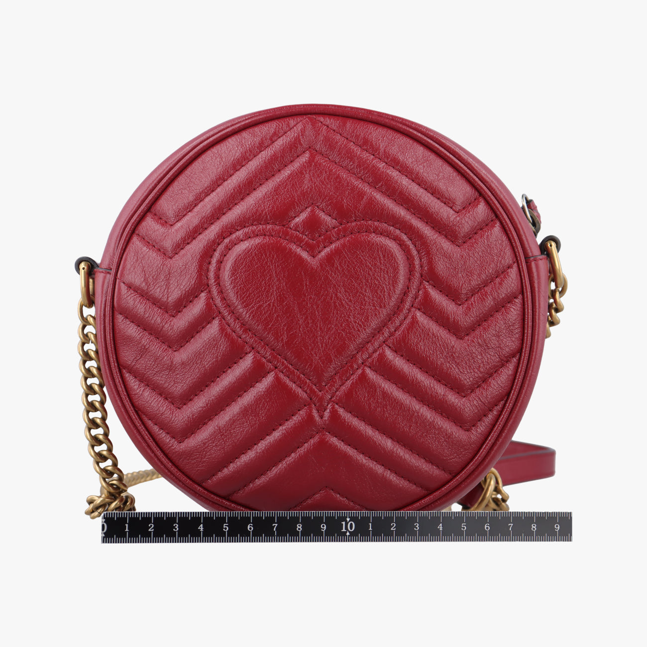 Pre-owned Gucci GG Marmont Red Leather 550154 shoulderbag | stylenewstar