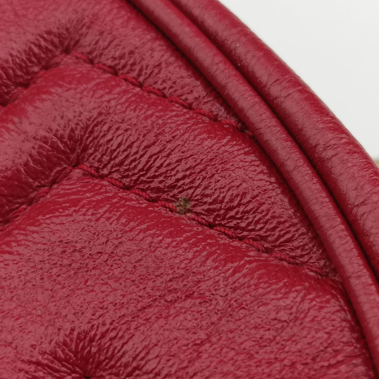 Pre-owned Gucci GG Marmont Red Leather 550154 shoulderbag | stylenewstar